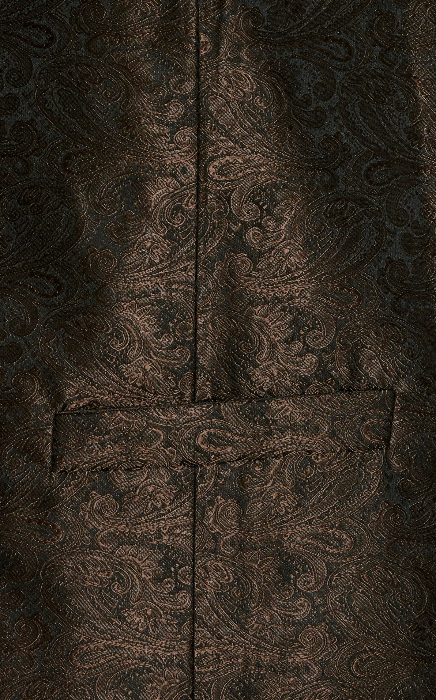 Scully Brown on Black Paisley Vest - Image 1