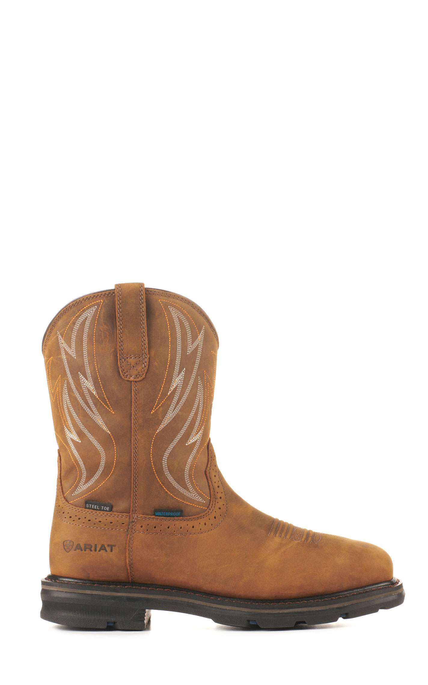 Ariat Men's Sierra Cognac Shock Shield Waterproof Steel Toe Work Boots - Image 1