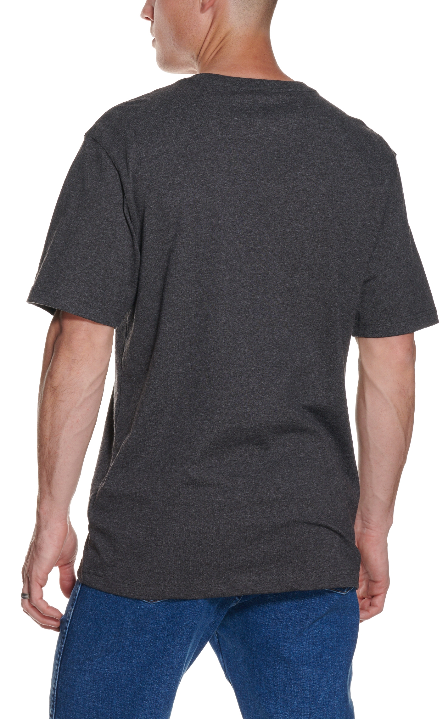 Carhartt Men's Carbon Heather Heavy Cotton Loose Fit Short Sleeve Work T-Shirt - Image 1