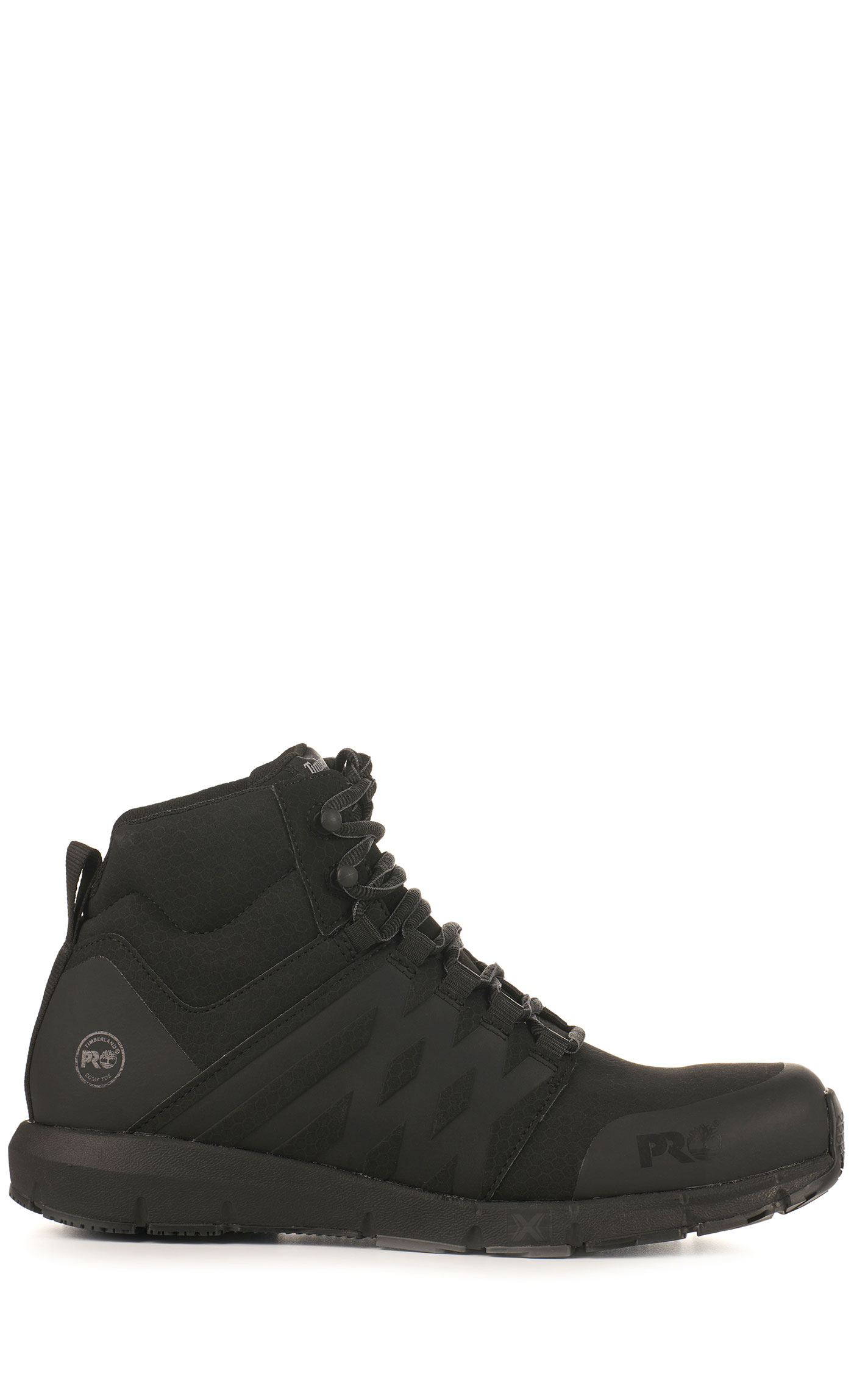 Timberland Pro Men's Radius Black Mid Rise Round Toe Guard Composite Toe Lace Up Work Boot - Image 1
