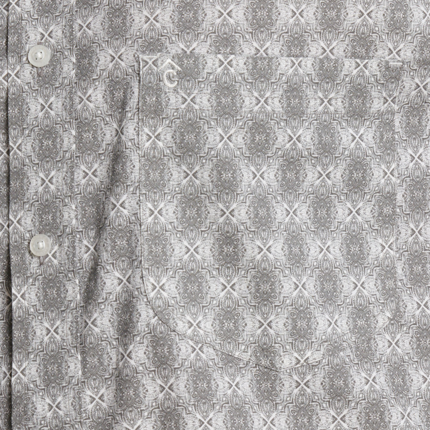 Rafter C Men's Brown Paisley Print Button Down Shirt - Image 1