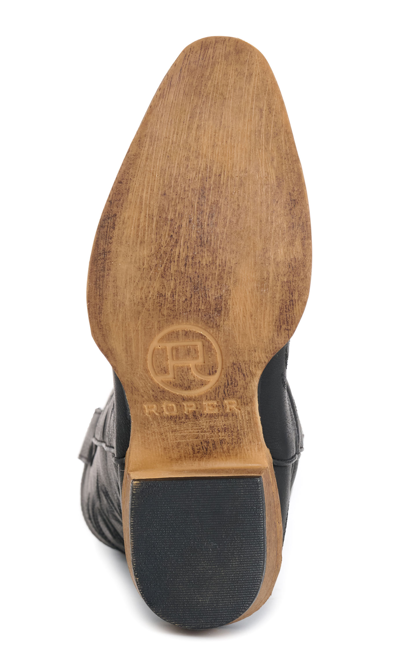 Roper Women's Riley Black with Black Embroidery Snip Toe Cowboy Boots - Image 1