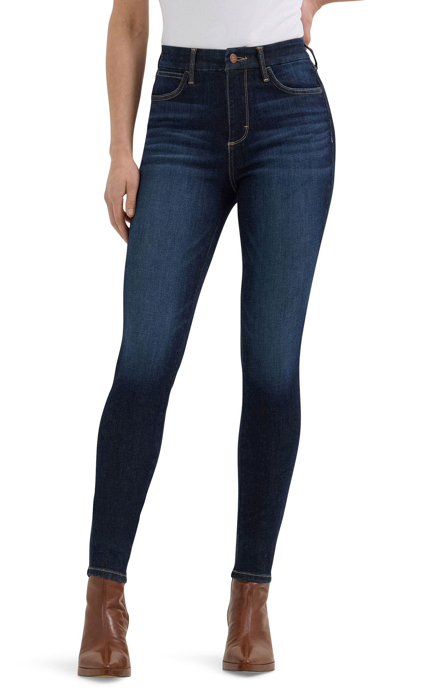 Wrangler Women's Dark Wash Rae Bespoke Skinny Jeans - Image 1
