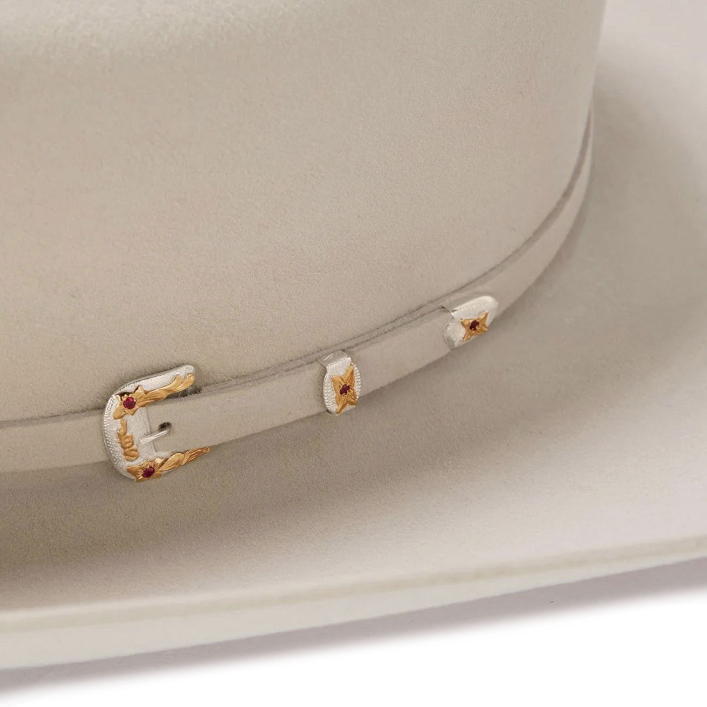 Stetson El Patron 30X Silverbelly Felt Cattleman's Crown Cowboy Hat - Image 1