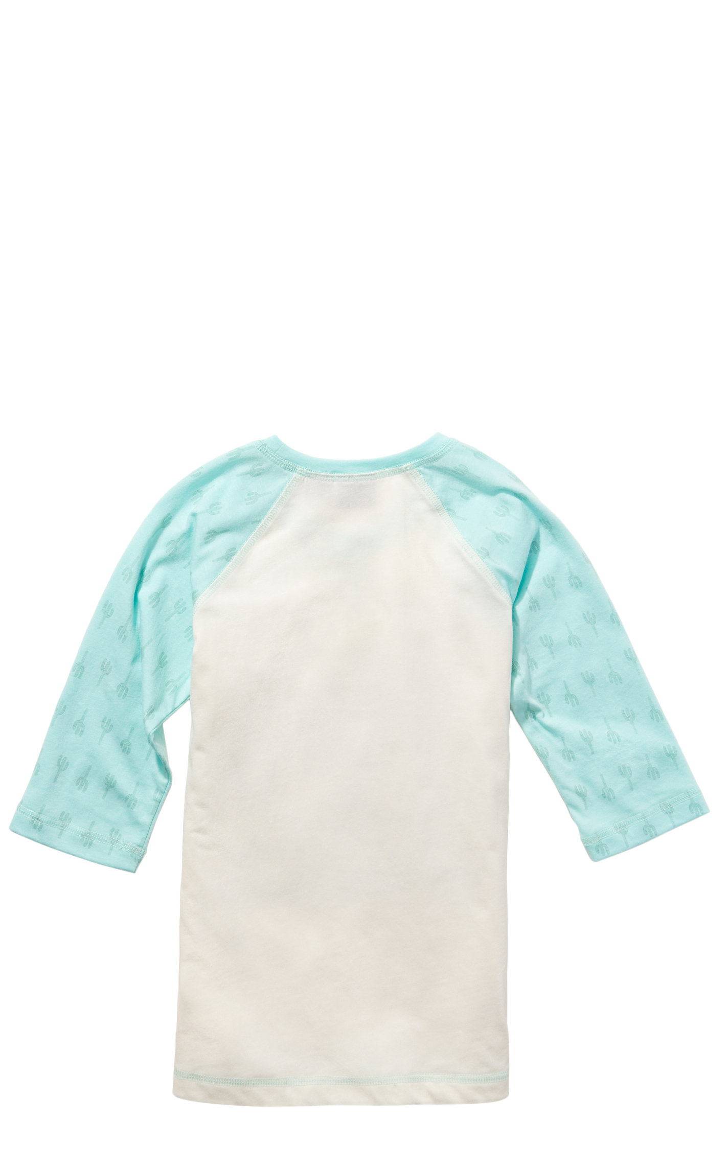 Cruel Girl Girl's White The World Needs More Cowgirls Graphic Sea Green Ragland Sleeve T-Shirt - Image 1