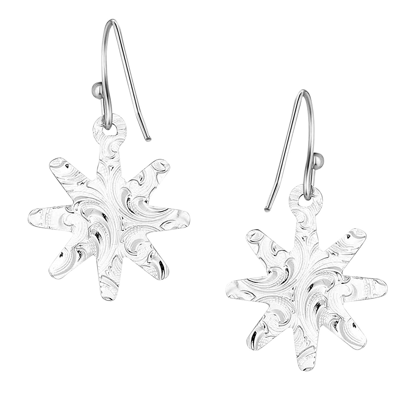 Montana Silversmiths Silver Spur Rowel Earrings  - Image 1