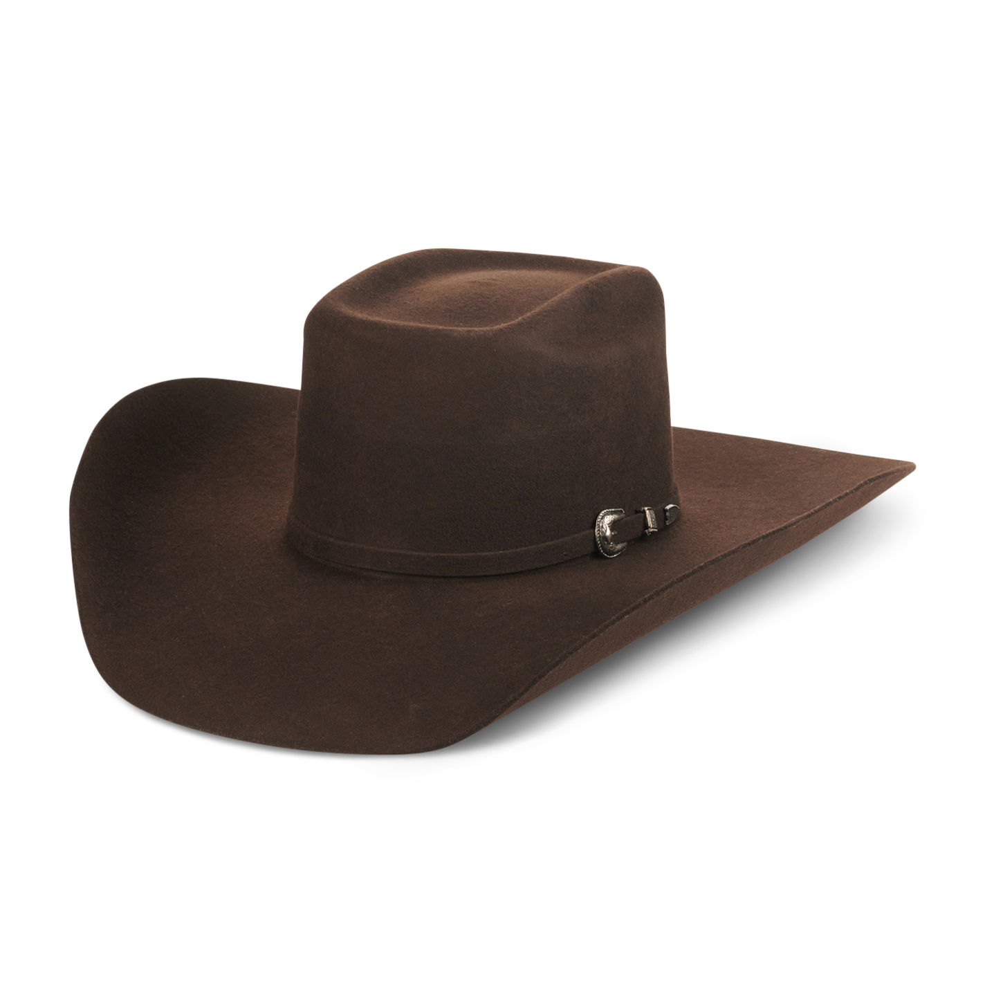 Cavender's Cowboy Collection 3X Chocolate Self Band Premium Wool Cowboy Hat - Image 1