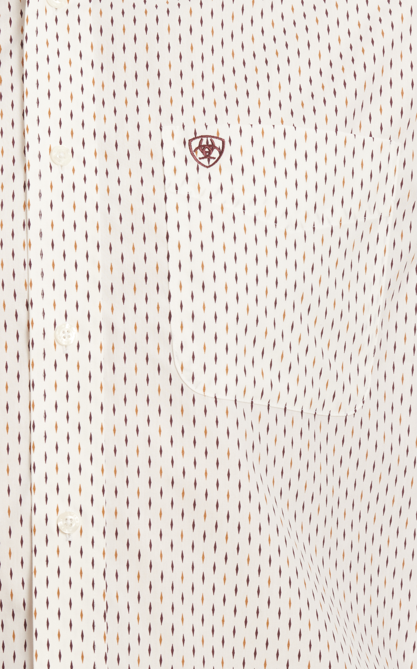 Ariat Men's Izzy Cream Black & Antique Gold Geo Print Western Shirt - Image 1