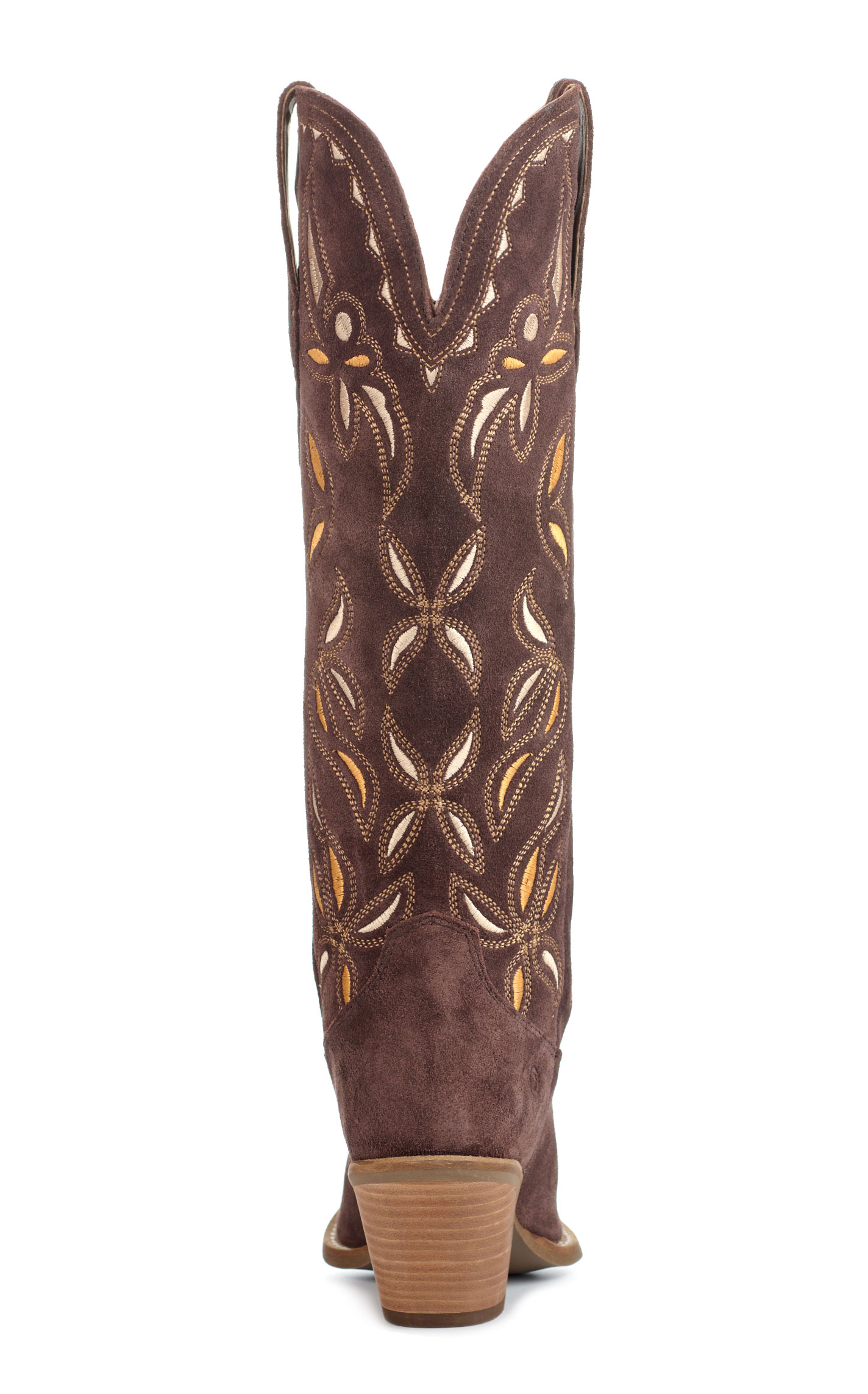 Dingo Women's Bandelera Brown Suede Snip Toe Tall Cowboy Boots - Image 1
