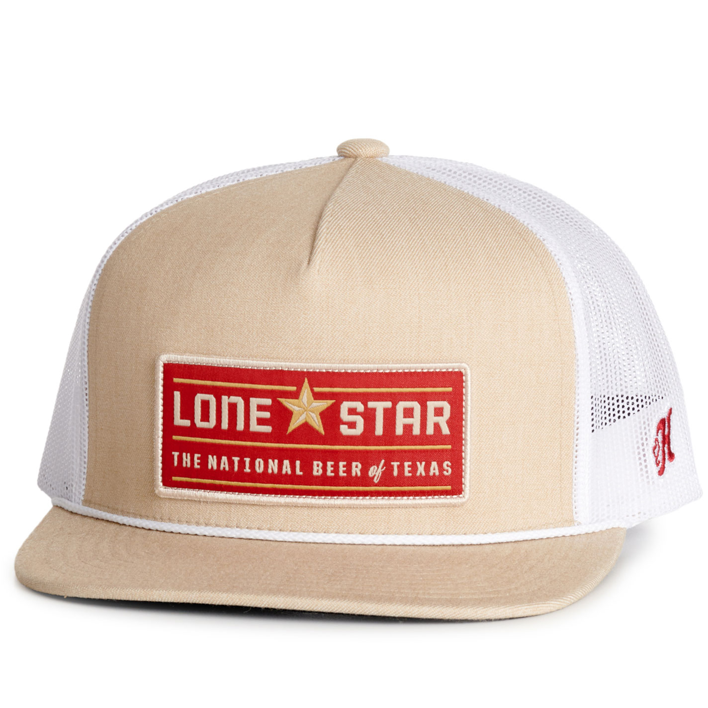 Hooey Men's Khaki & White Lone Star Beer Logo Patch Cap - Image 1
