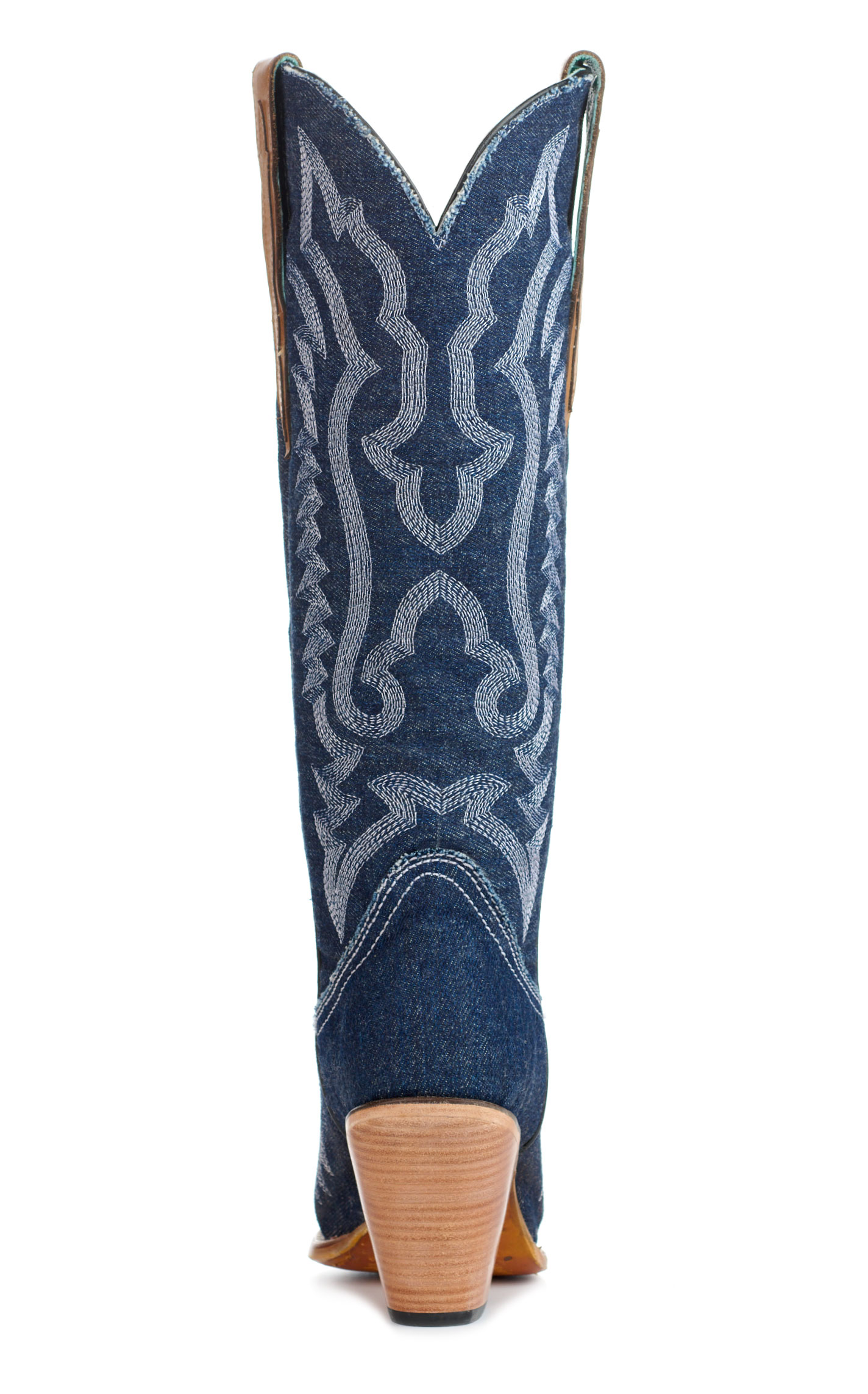 Corral Women's Denim Pointed Toe Tall Cowboy Boots - Image 1