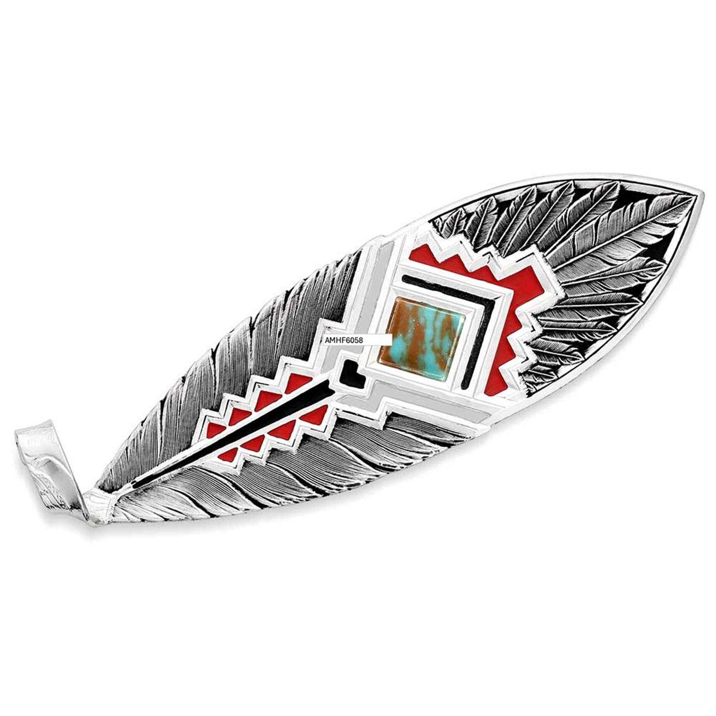 Montana Silversmith Aura American Made Aztec Hat Feather - Image 2