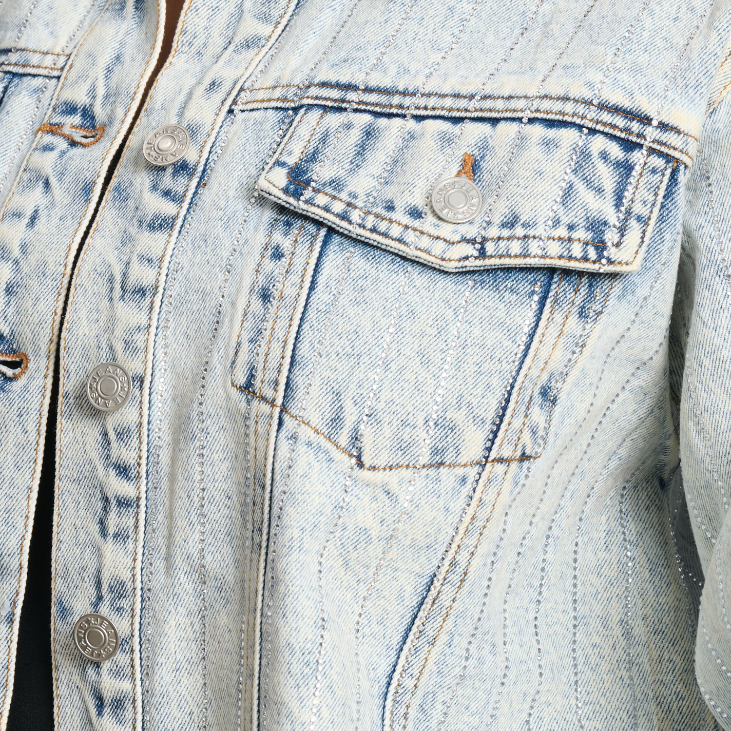 Blue B Women's Light Stone Wash Cropped Denim Jacket - Image 1