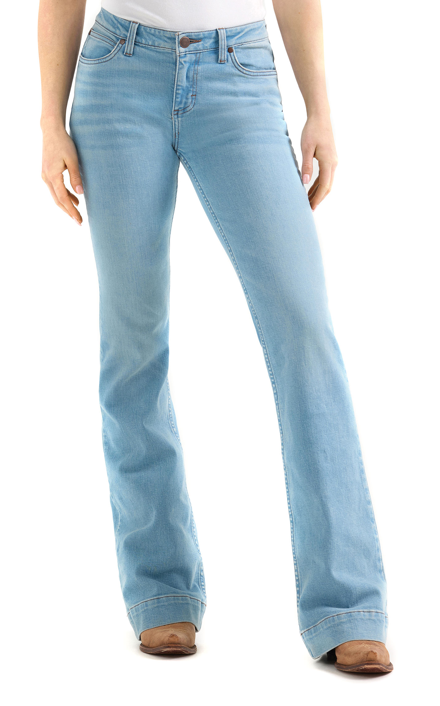 Wrangler Retro Women's Mae Mia Light Wash Trouser Jeans - Image 1