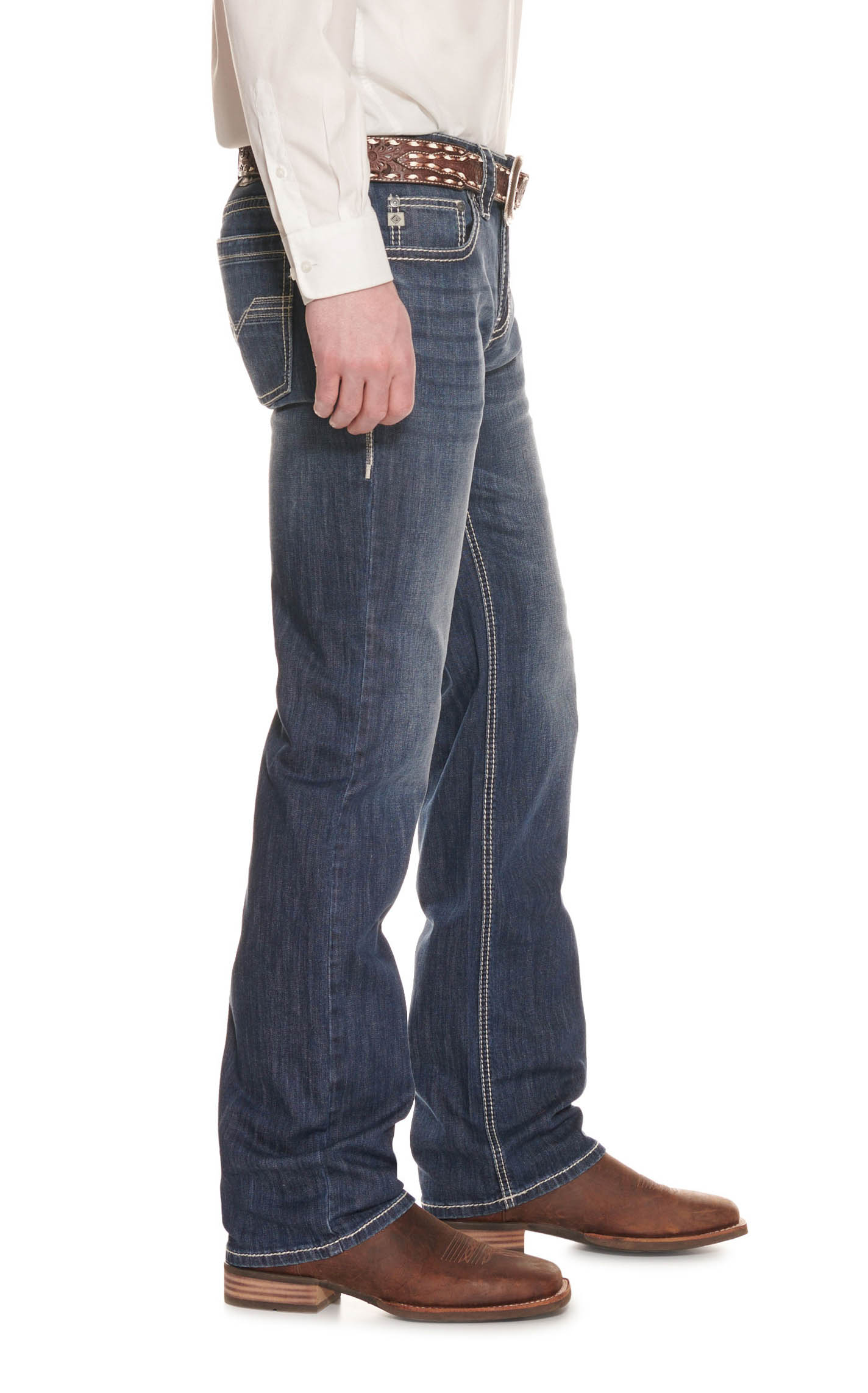 Rock & Roll Denim Men's Pistol Medium Wash Regular Fit ReFLEX Straight Leg Jeans - Image 1