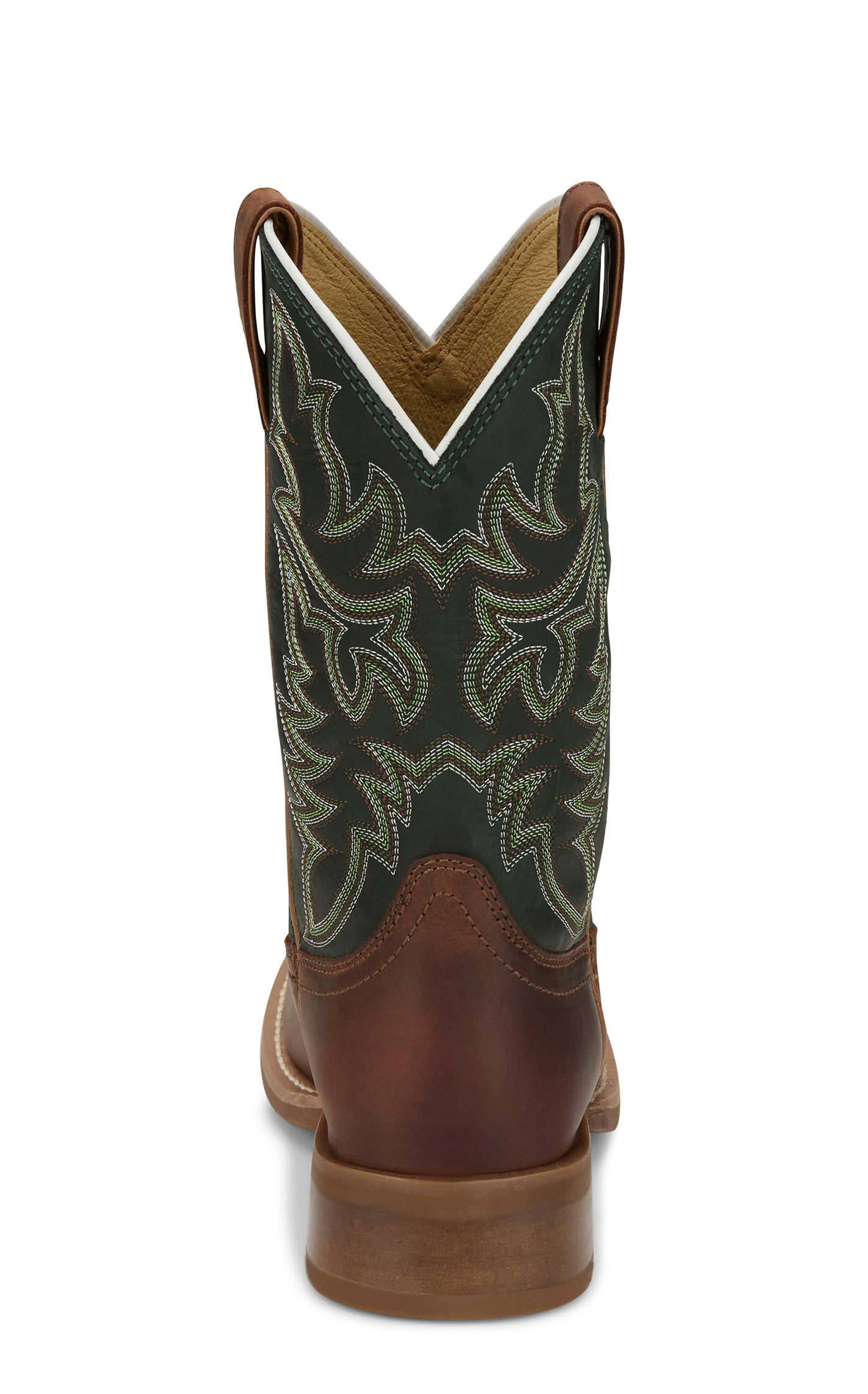 Cavender’s Men's 11” Brown & Dark Green Frontier Cowboy Boots - Image 1