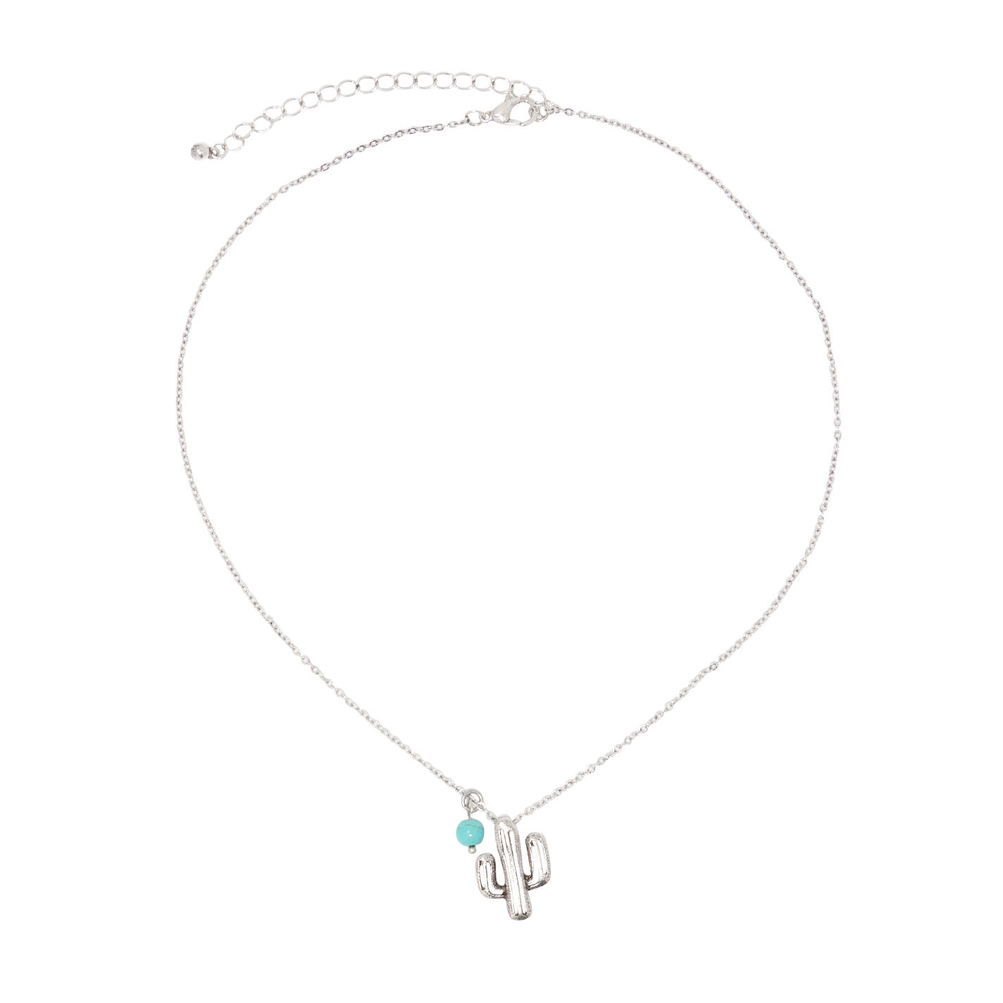 Blazin Roxx 3-Piece Silver Turquoise Cactus Jewelry Set - Image 1