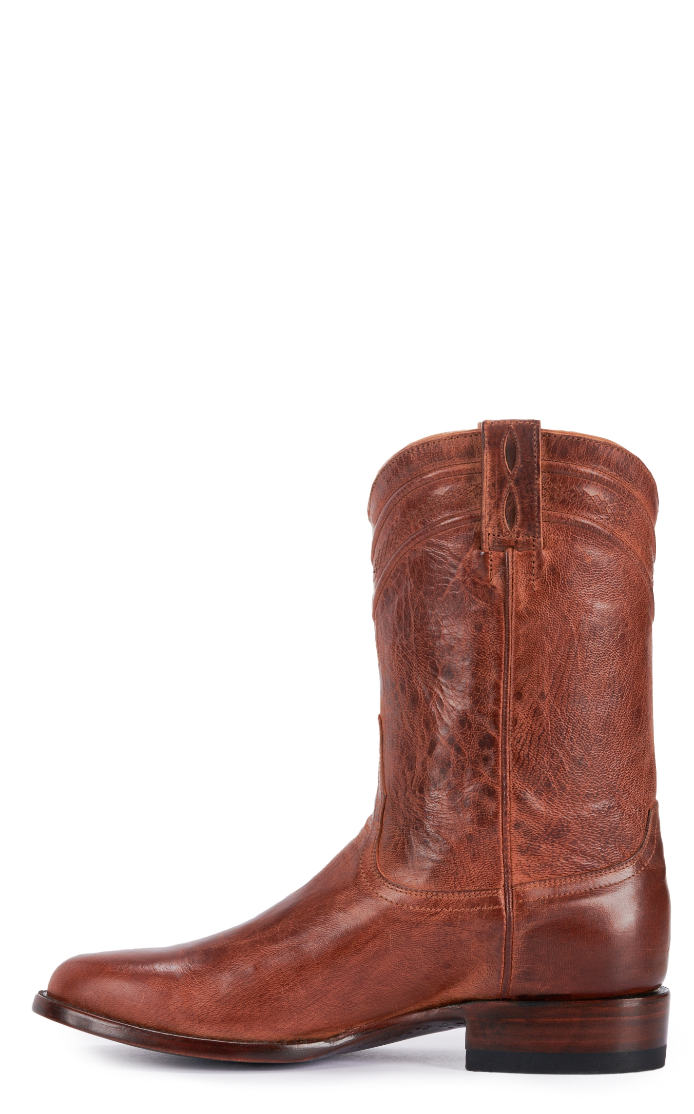 JRC & Sons Men's Todd Mad Dog Goat Leather Round Toe Roper Boot in Peanut Brittle - Image 1