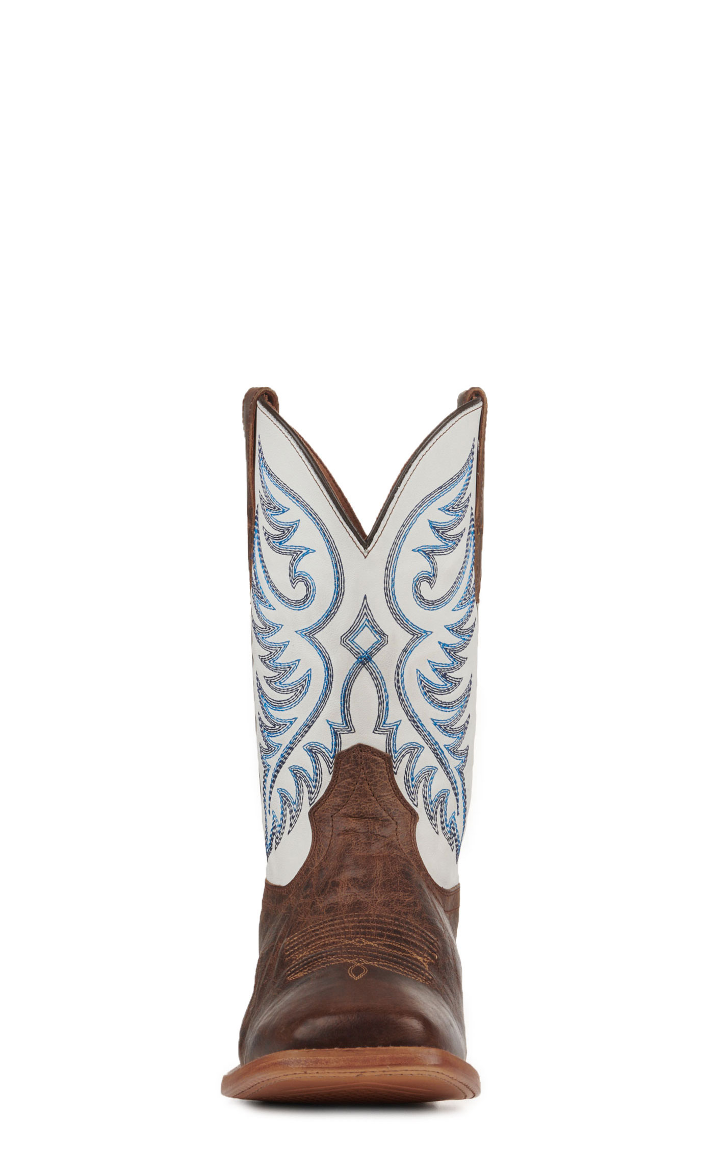Ariat Men's Wiley Pecan Brown and Coastal Cream TekStep Wide Square Toe Cowboy Boots - Image 1