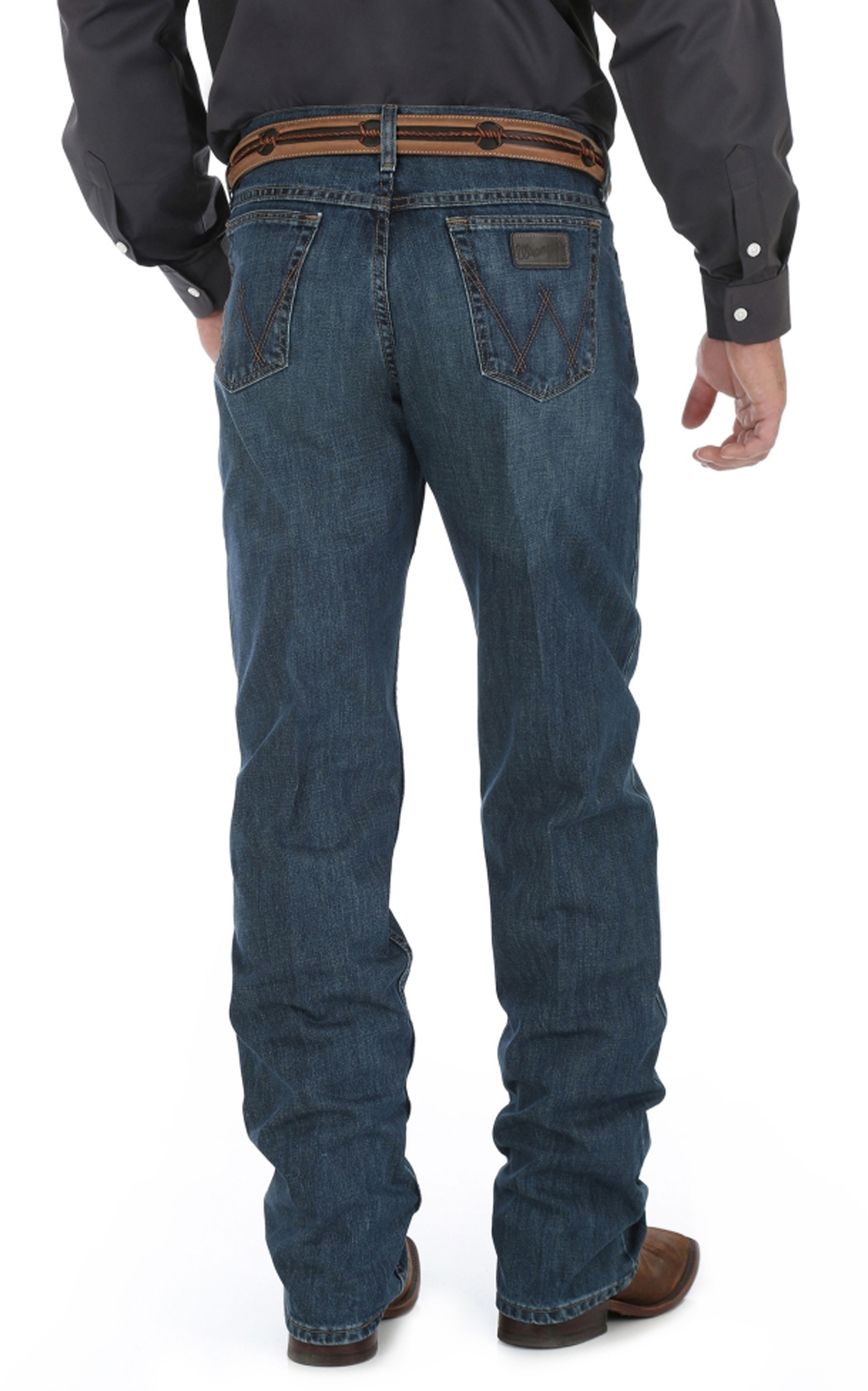 Wrangler 20X Men's 01 Competition River Medium Wash Relaxed Fit Boot Cut Jean - Long Length - Image 1