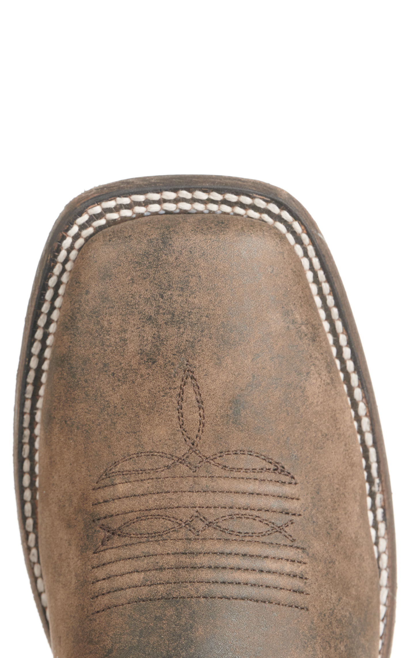 Ariat Men's Sting Dark Tan Wide Square Toe Cowboy Boots - Image 1