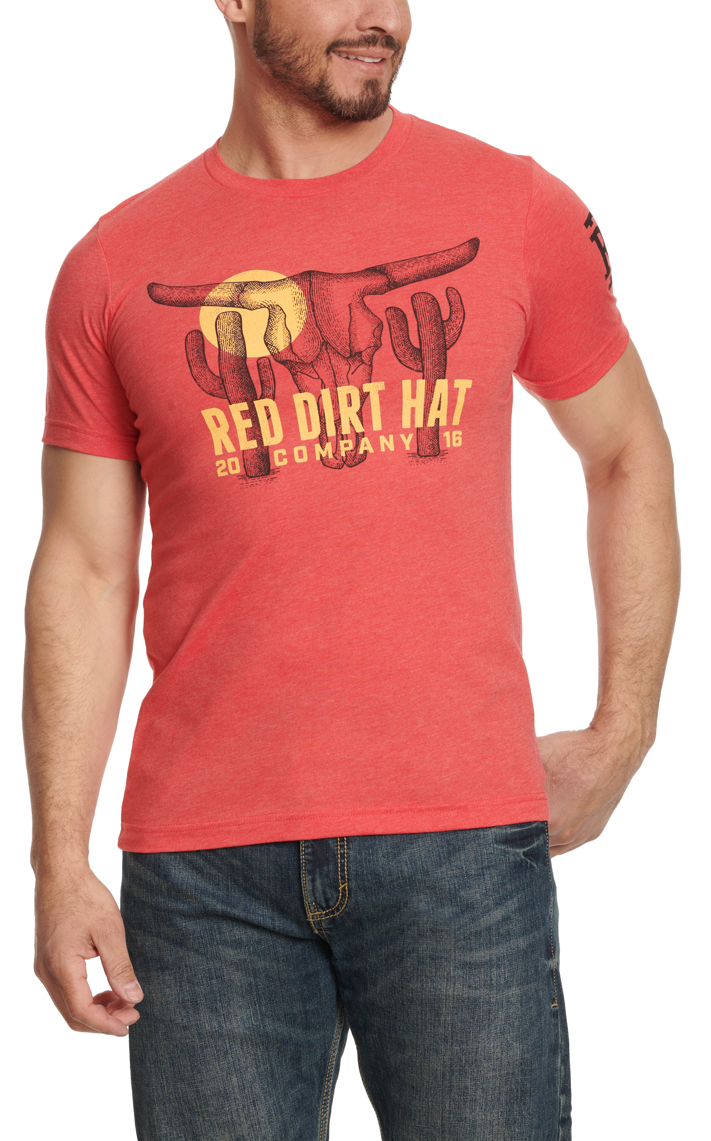Red Dirt Hat Co. Red & Desert Steer Logo Graphic T-Shirt - Image 1