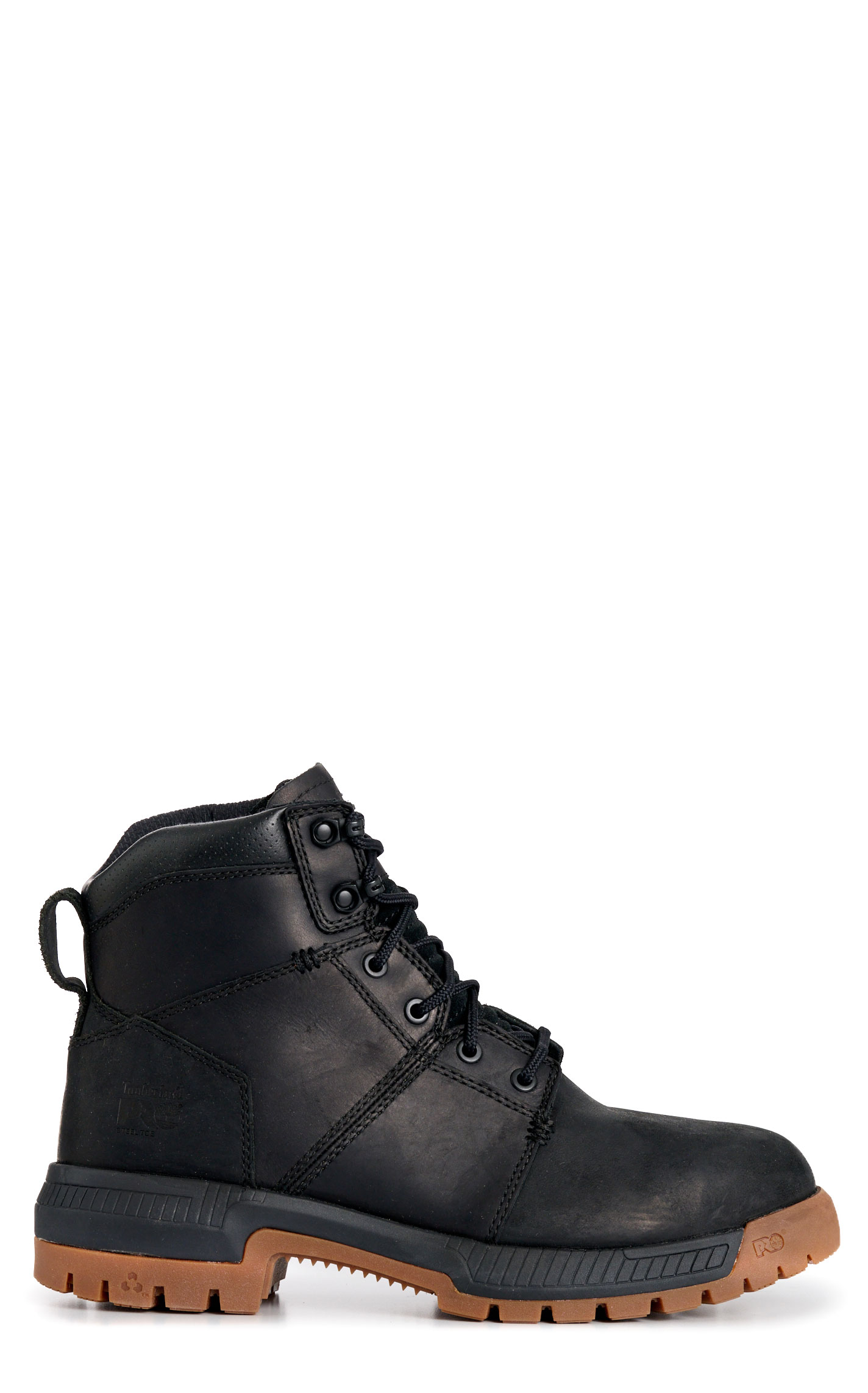 Timberland Pro Men's Montauk Black Round Steel Toe Lace Up Work Boots - Image 1