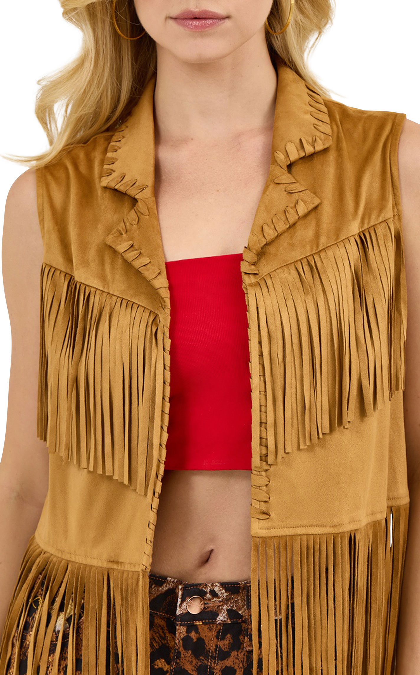 Wrangler X Lainey Wilson Women's Festival Honey Fringe Vest - Image 1