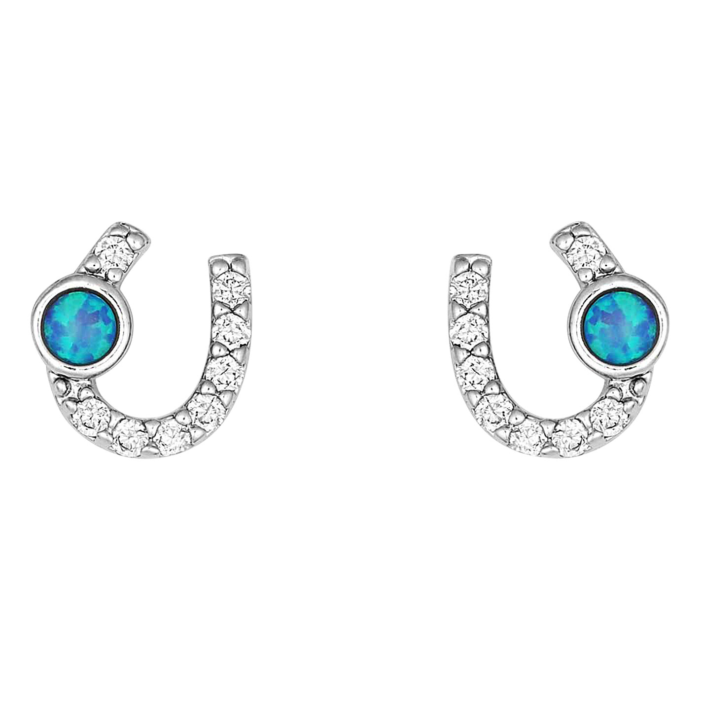 Montana Silversmiths Lightfoot Horseshoe Earrings - Image 1