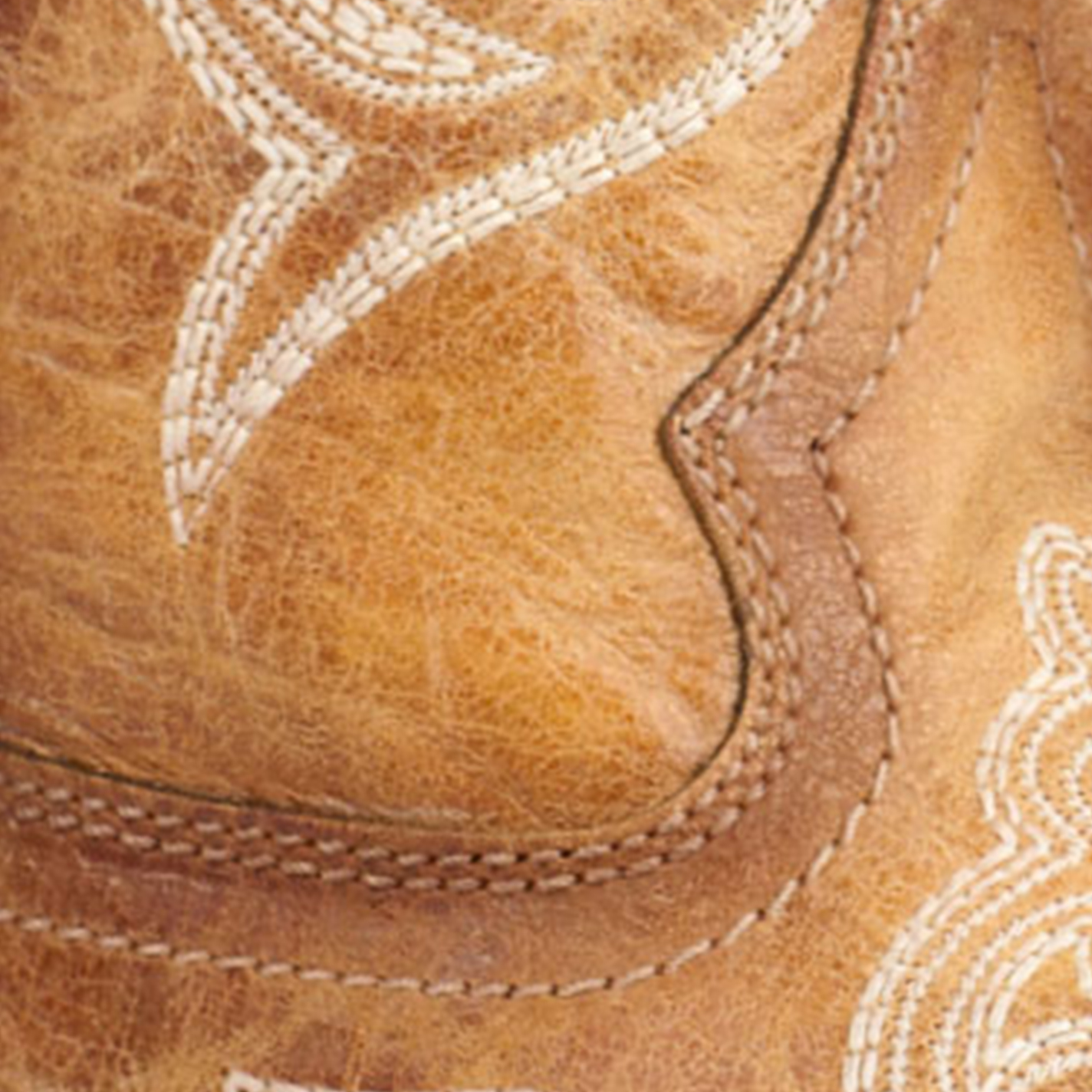 Corral Women's Straw Brown with Luminescent Embroidery Square Toe Cowboy Boots - Image 1