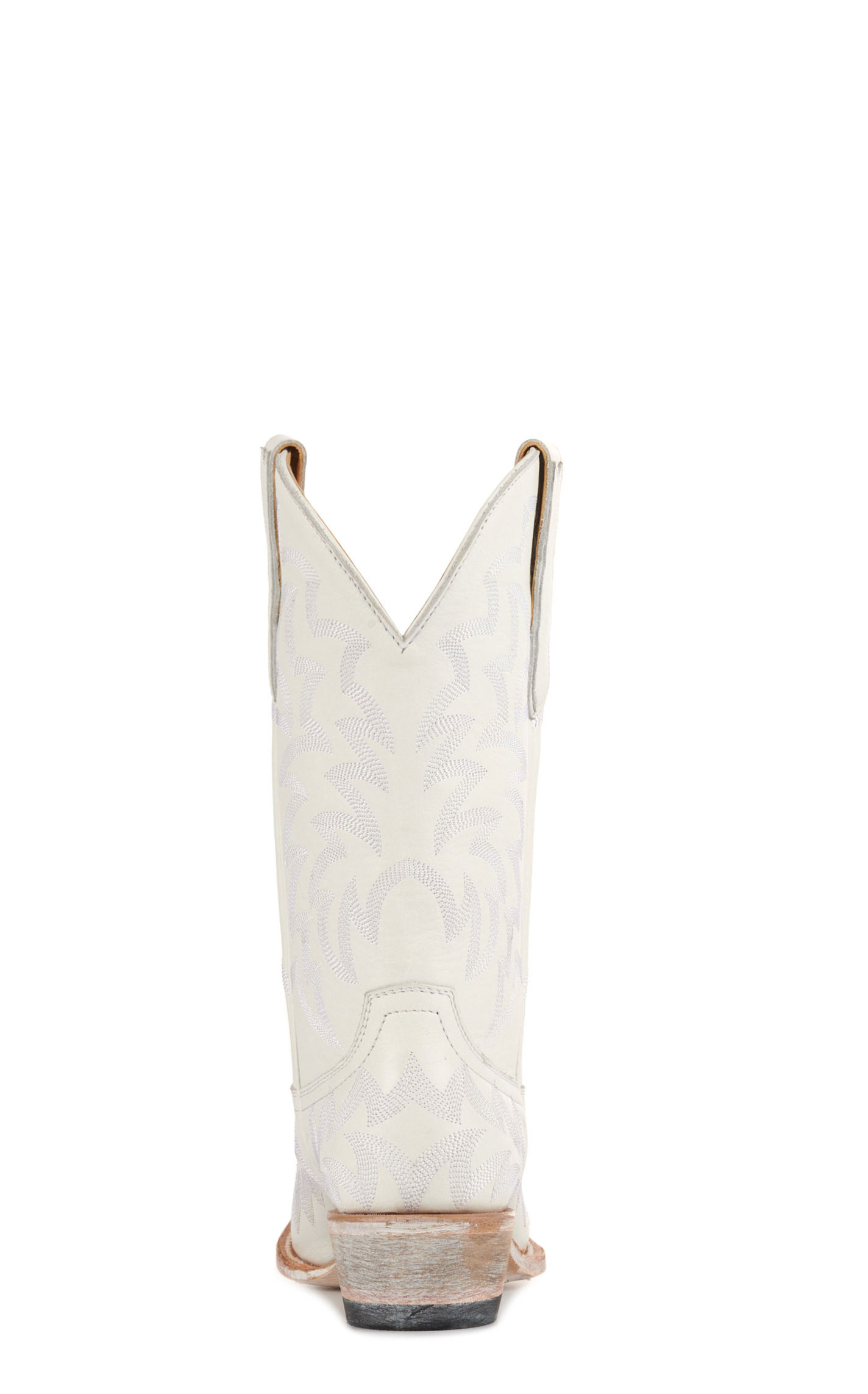 Cavender’s Women’s Leather White Snip Toe Cowboy Boots  - Image 1