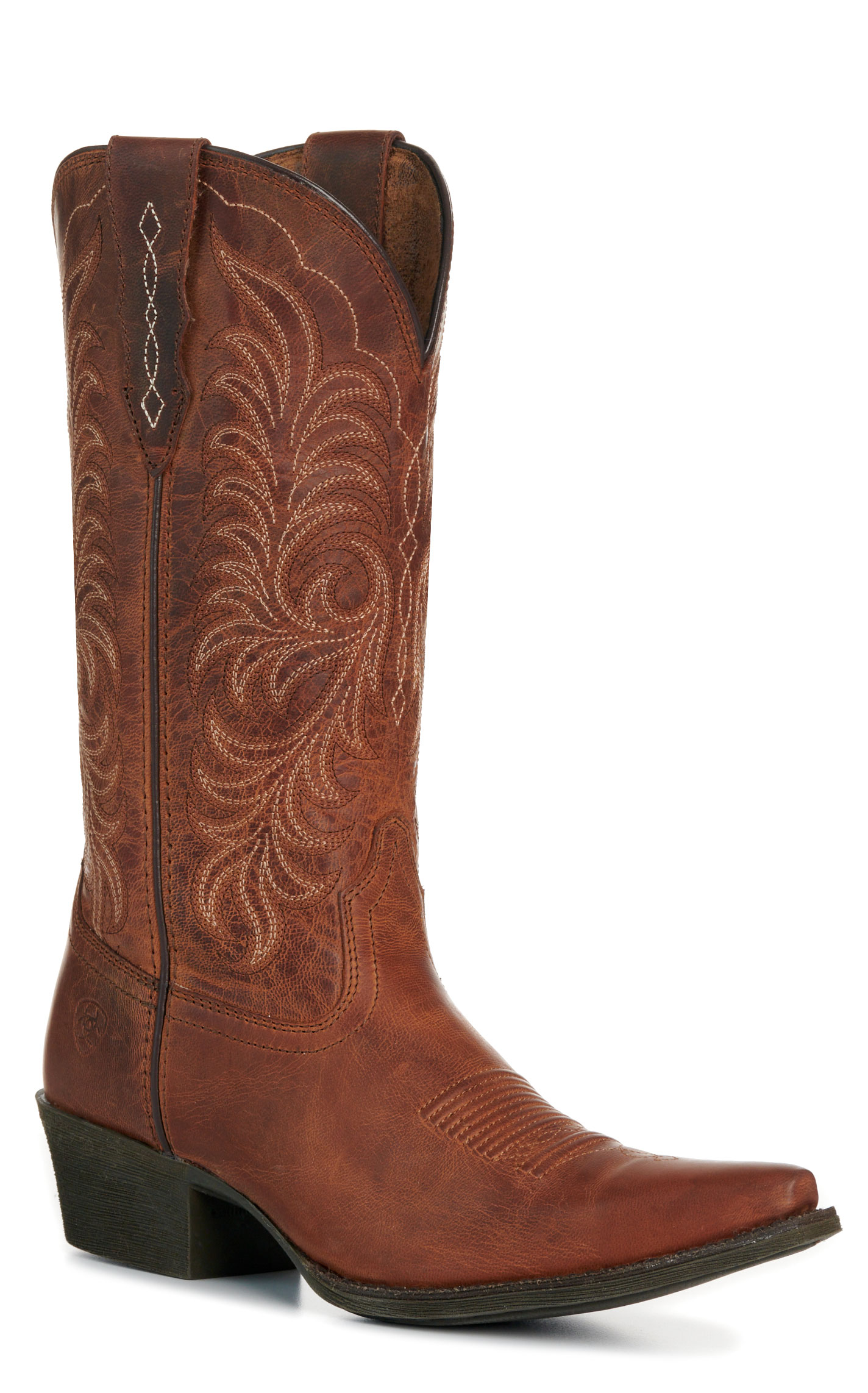 Ariat Women's Rich Oak Heritage StretchFit Snip Toe Cowboy Boots - Image 1