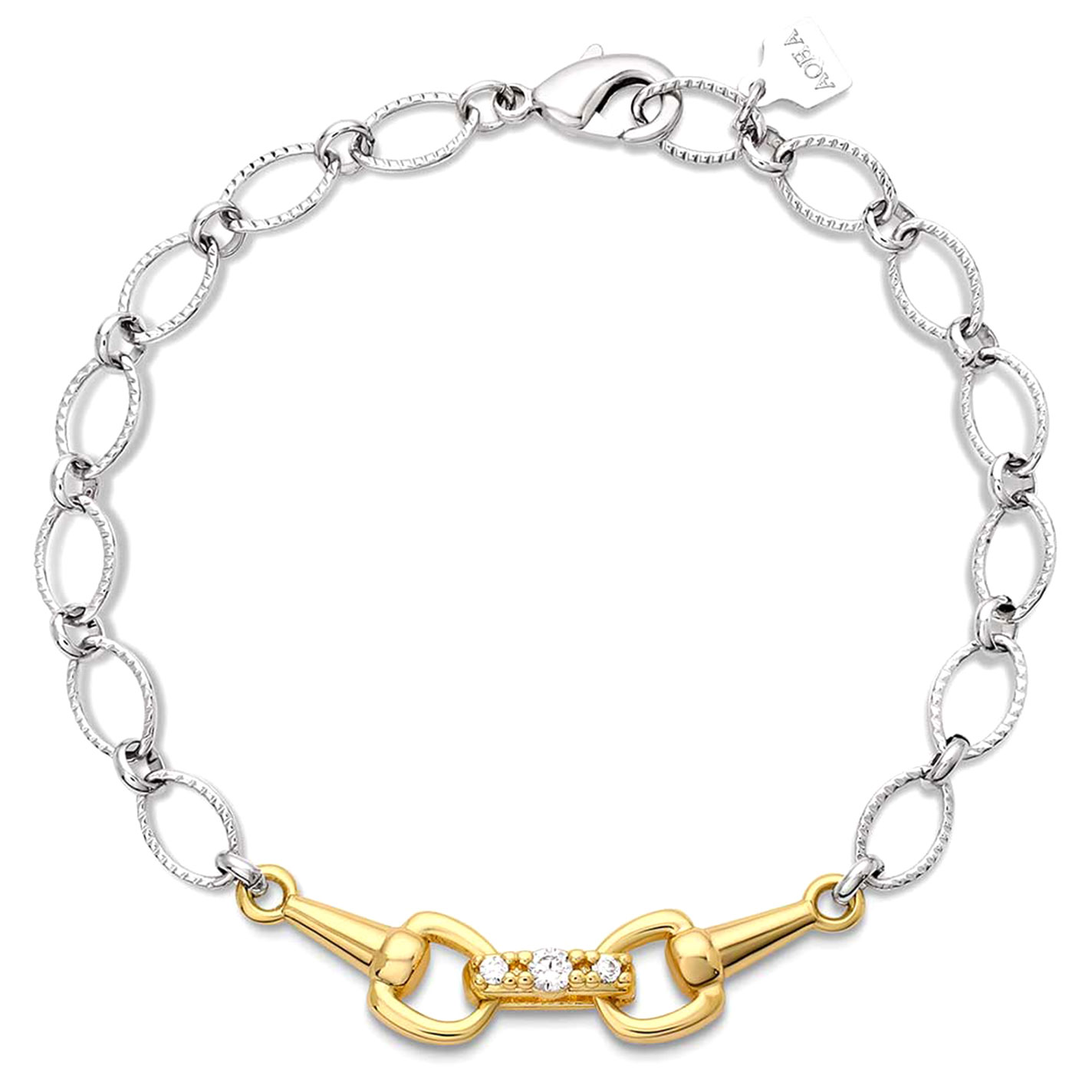 Montana Silversmiths Silver & Gold Enjoy the Ride Bracelet - Image 3