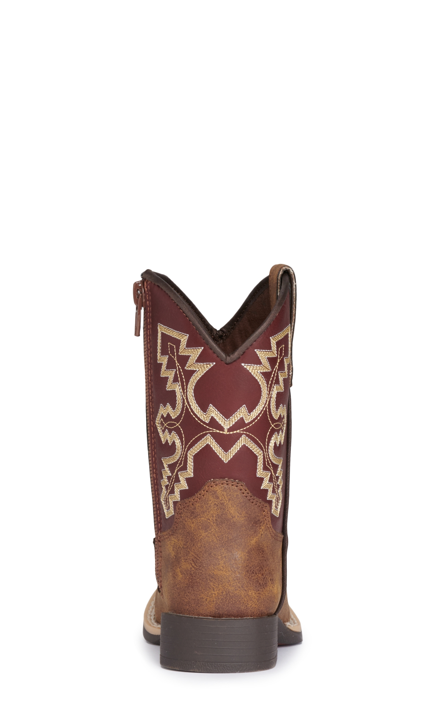 Twister Toddlers' Blake Burgundy and Brown Square Toe Cowboy Boots - Image 1