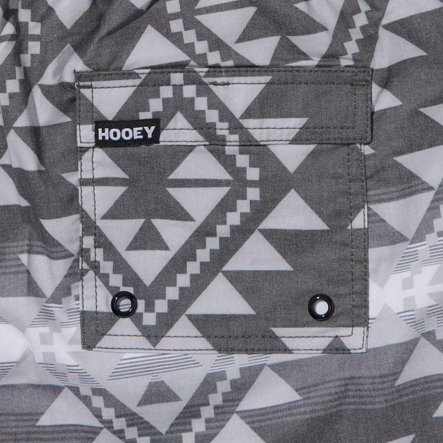 Hooey Men's Charcoal Aztec Print Swim Trunks - Image 1