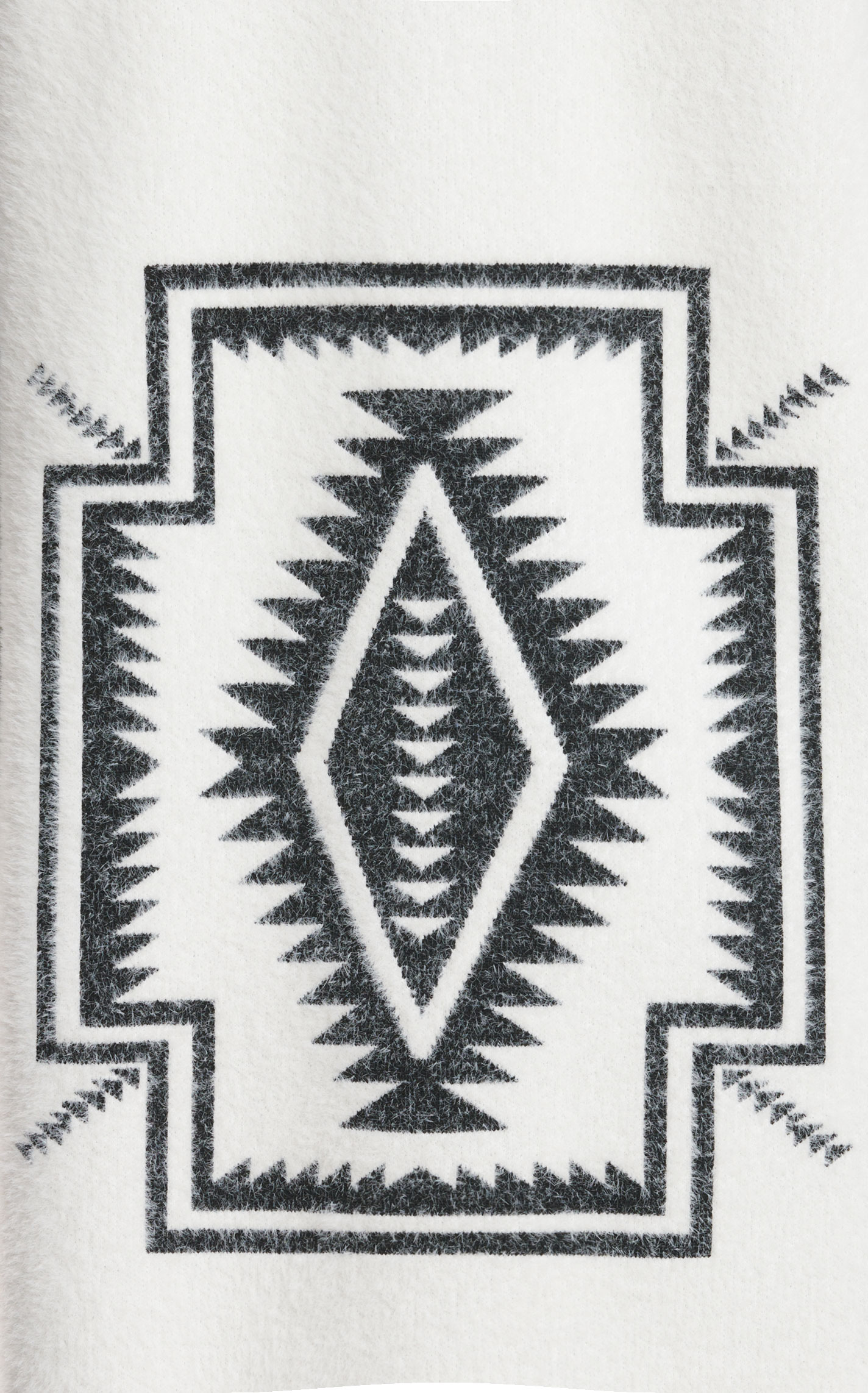 Venario Women's White Sand & Black Aztec Print Soft Cardigan - Image 1