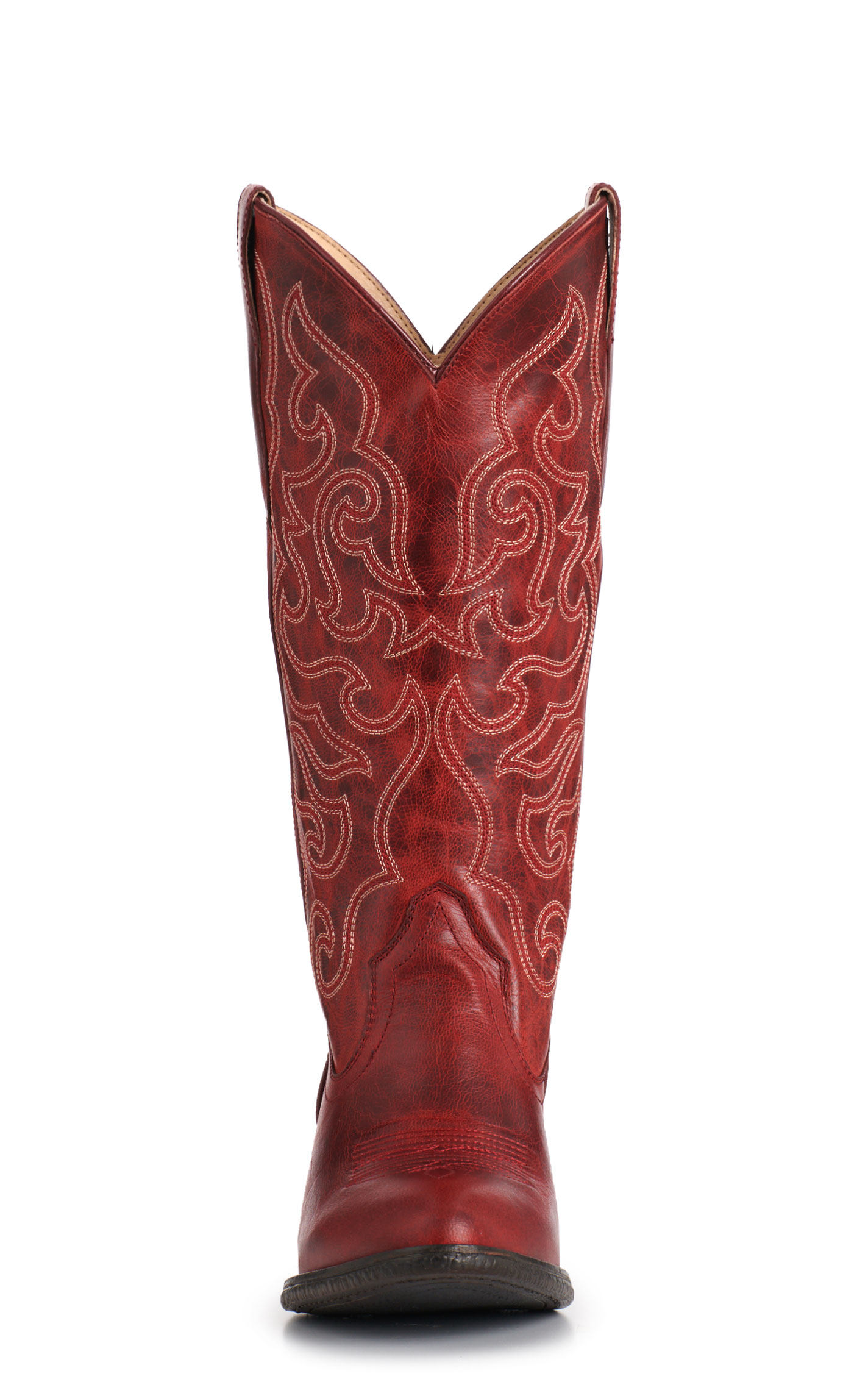 Rockin' C Women's Red Goat Leather R Toe Cowboy Boots - Image 1