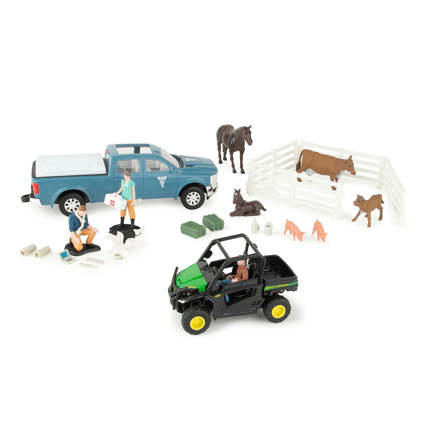 Tomy John Deere 1:32 Scale On-the-Farm Vet Toy Set - Image 2