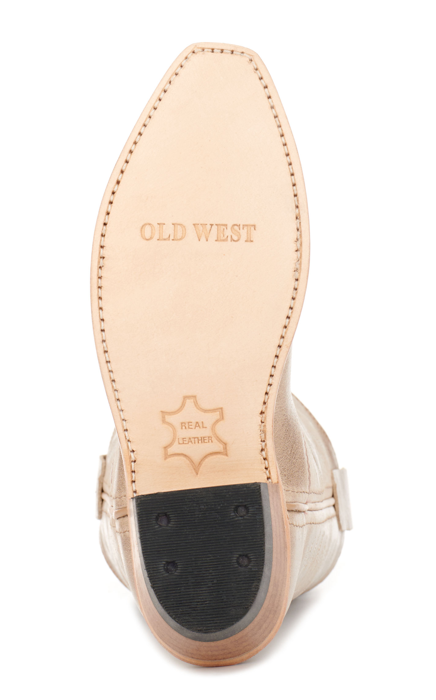 Old West Kids' Khaki Tan Snip Toe Cowboy Boots - Image 1