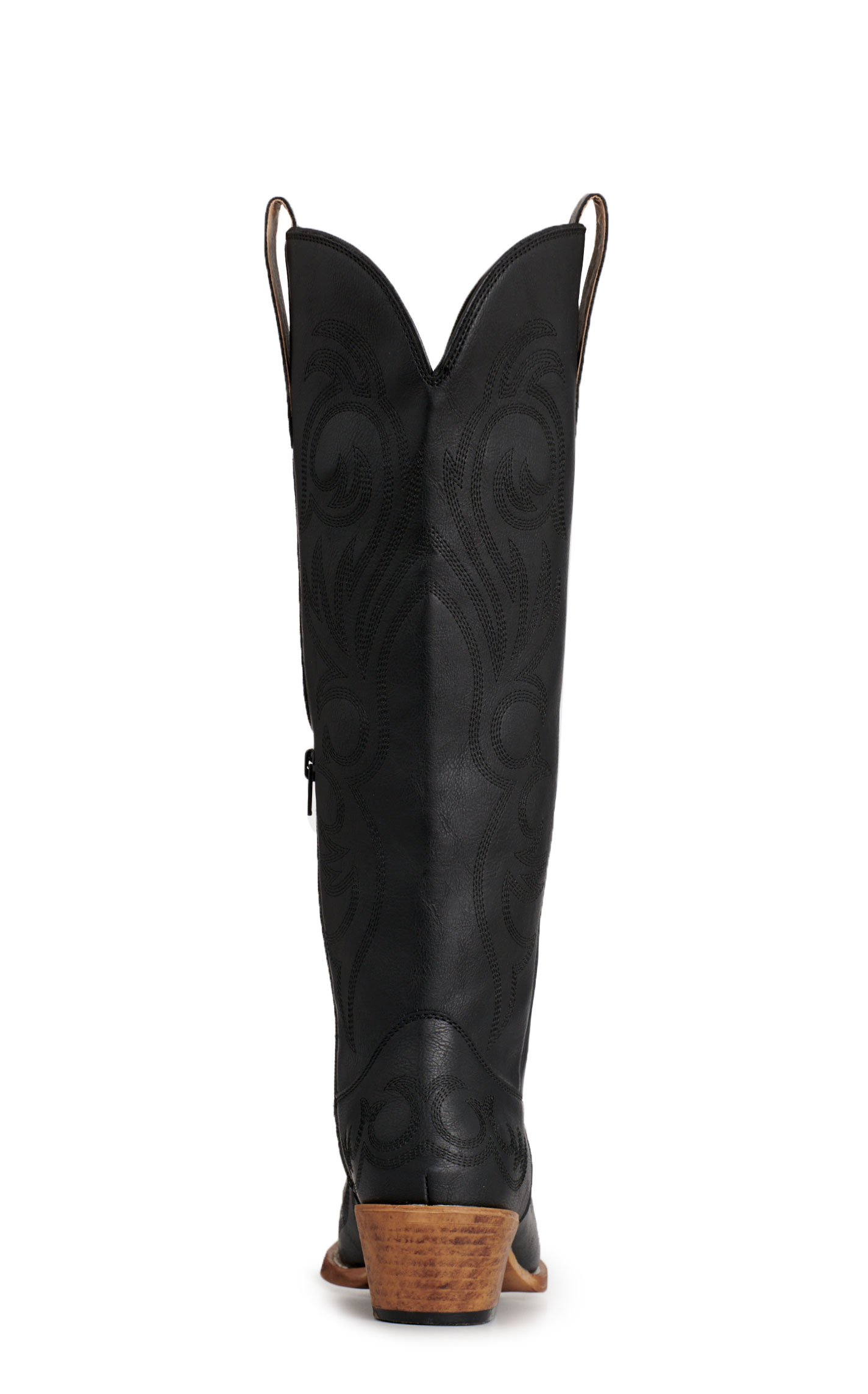 Roper Women's Black Faux Leather Scroll Snip Toe Cowboy Boots - Image 1