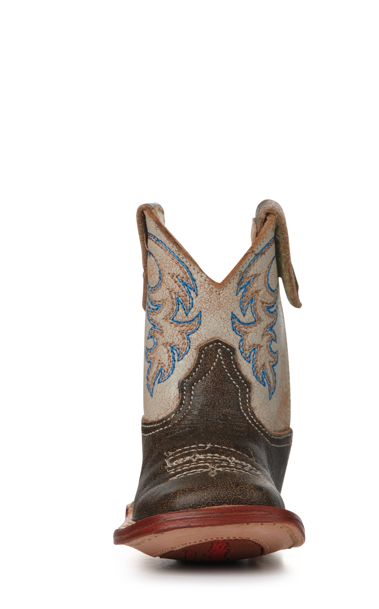 Roper Infant Cowbaby Parker Brown and Cream Square Toe Cowboy Boots - Image 1