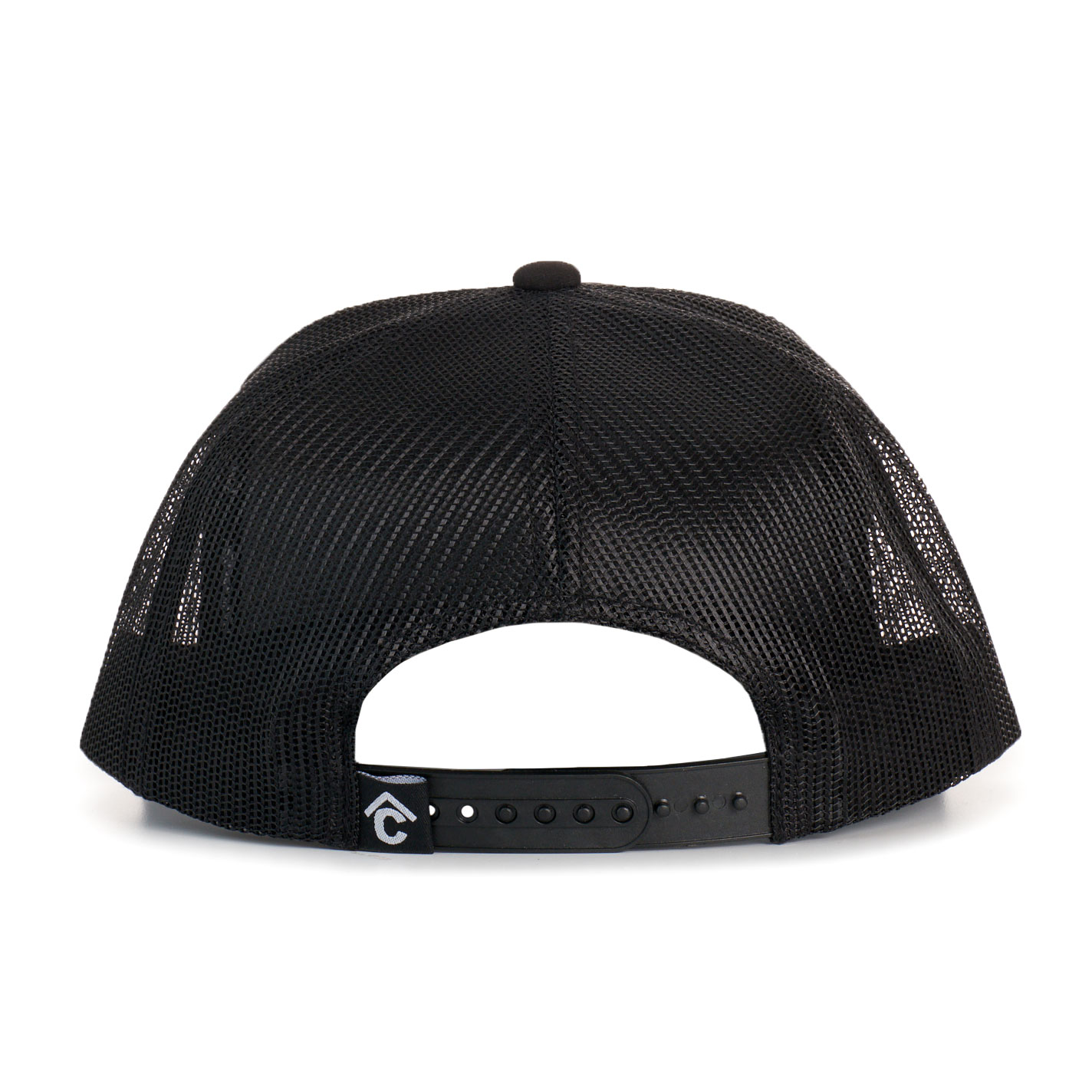 Rafter C Men's Black & Cream Logo Trucker Cap - Image 1