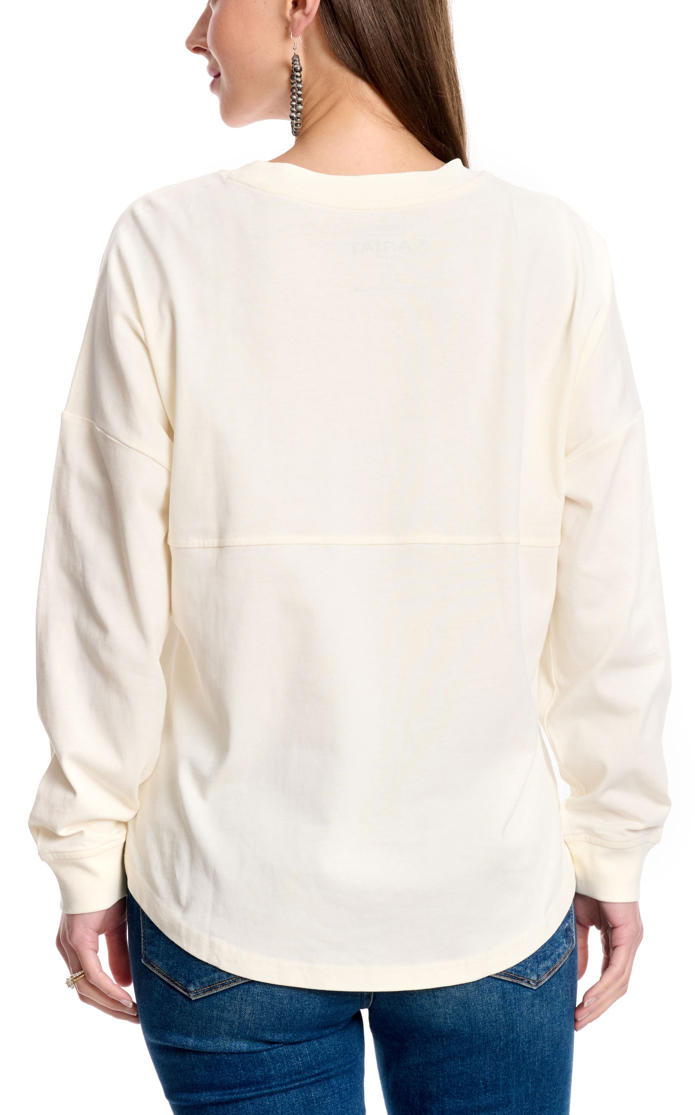 Ariat Women's White Aztec Shield Graphic Front T-Shirt - Image 1