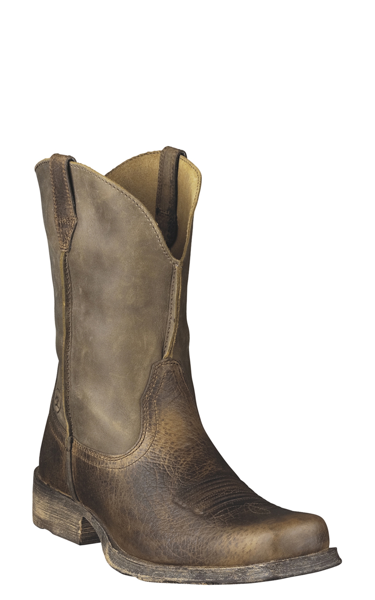 Ariat Men's Rambler Brown Bomber Wide Square Toe Cowboy Boots - Image 1