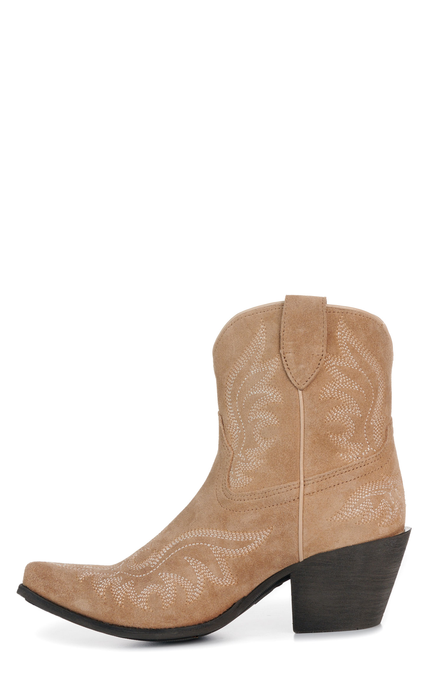 Ariat Women’s Truly Taupe Suede Chandler Snip Toe Booties - Image 1