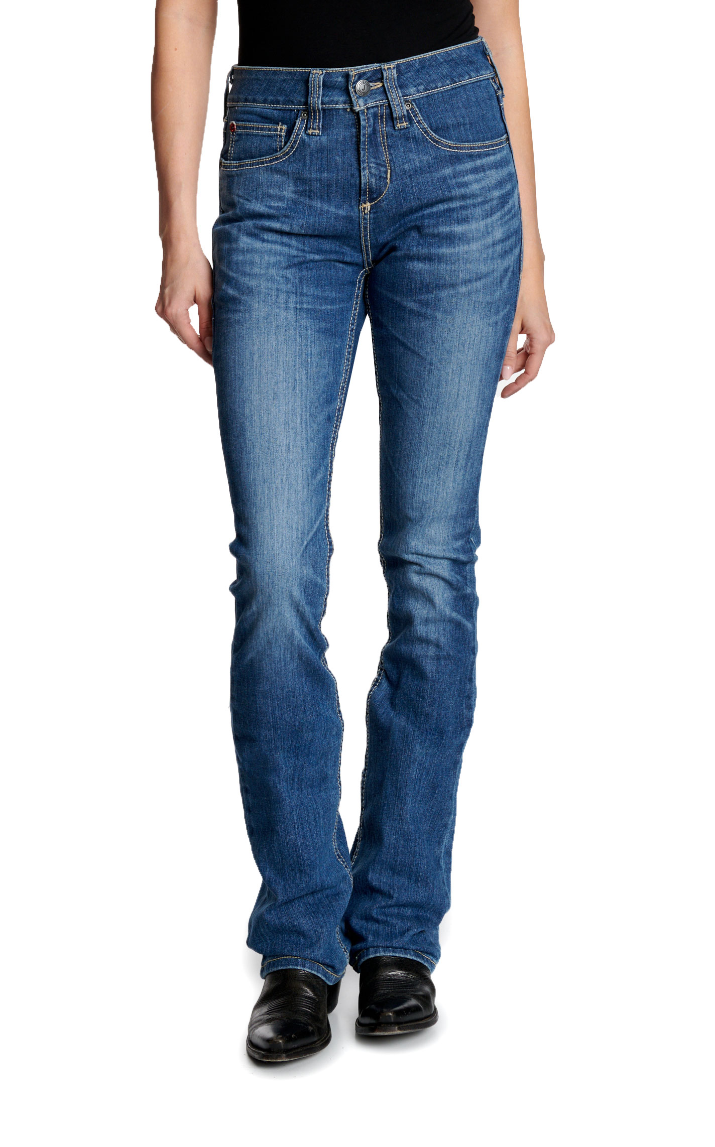 Justin Women’s Light Blue 1879 High Rise Bootcut Jeans - Image 1