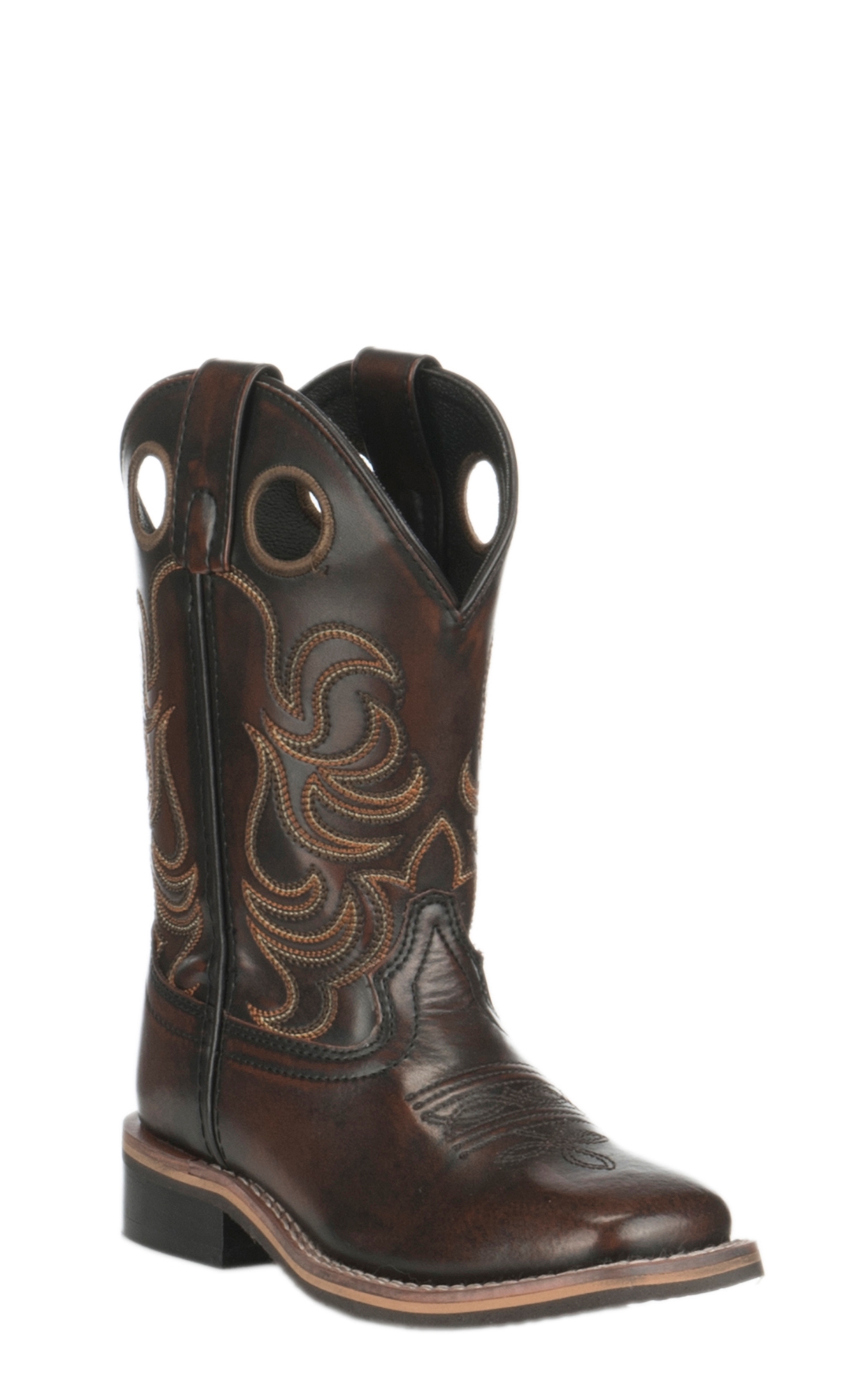 Smoky Mountain Kids Black Cherry Wide Square Toe Cowboy Boots - Image 1