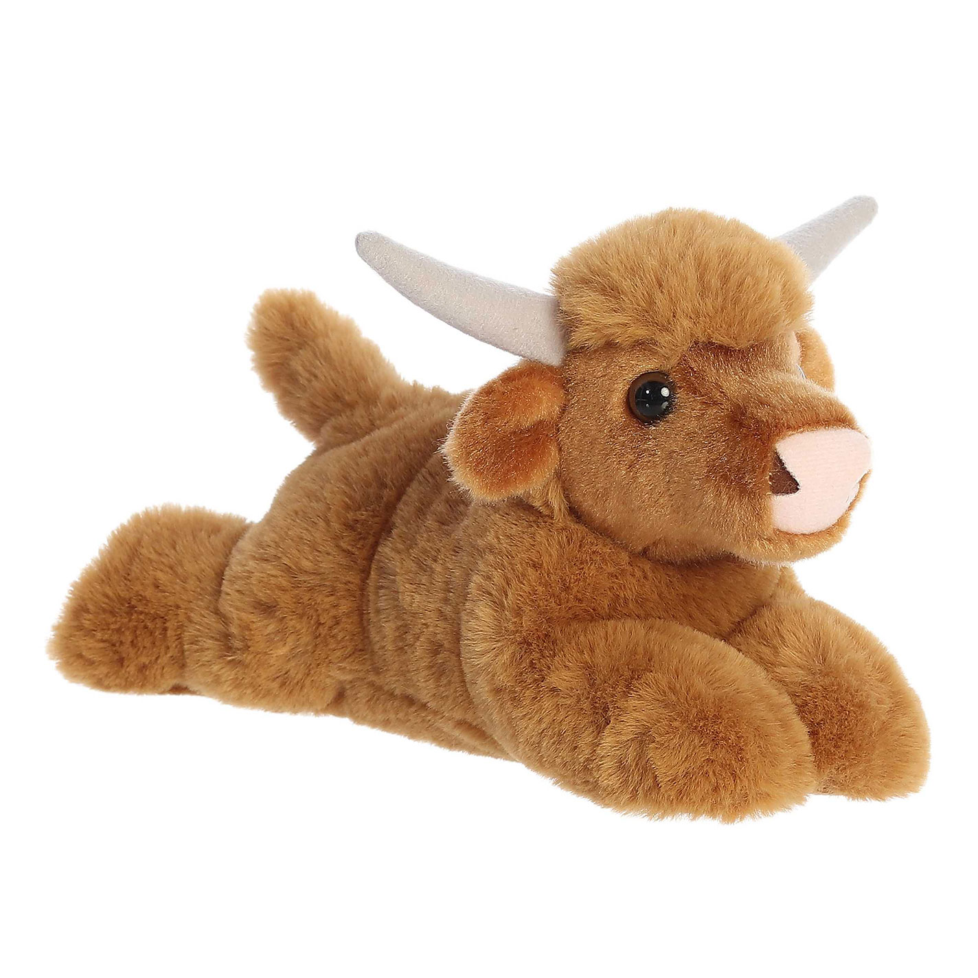 Aurora Mini Flopsie Highland Cow 8in Stuffed Animal - Image 1