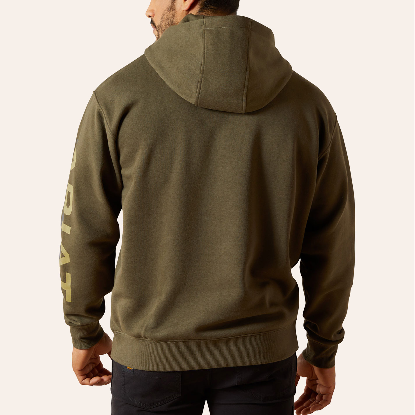 Ariat Men's Rebar Grape Leaf Lightweight Logo Hoodie - Image 1