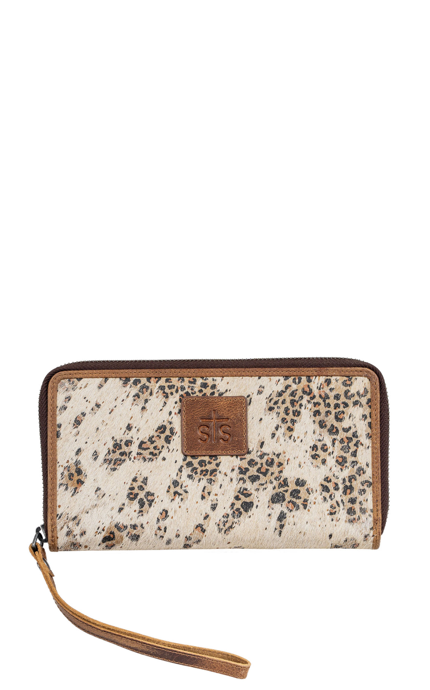 STS Ranchwear Cream and Leopard Serengeti Bentley Cowhide Wallet - Image 1